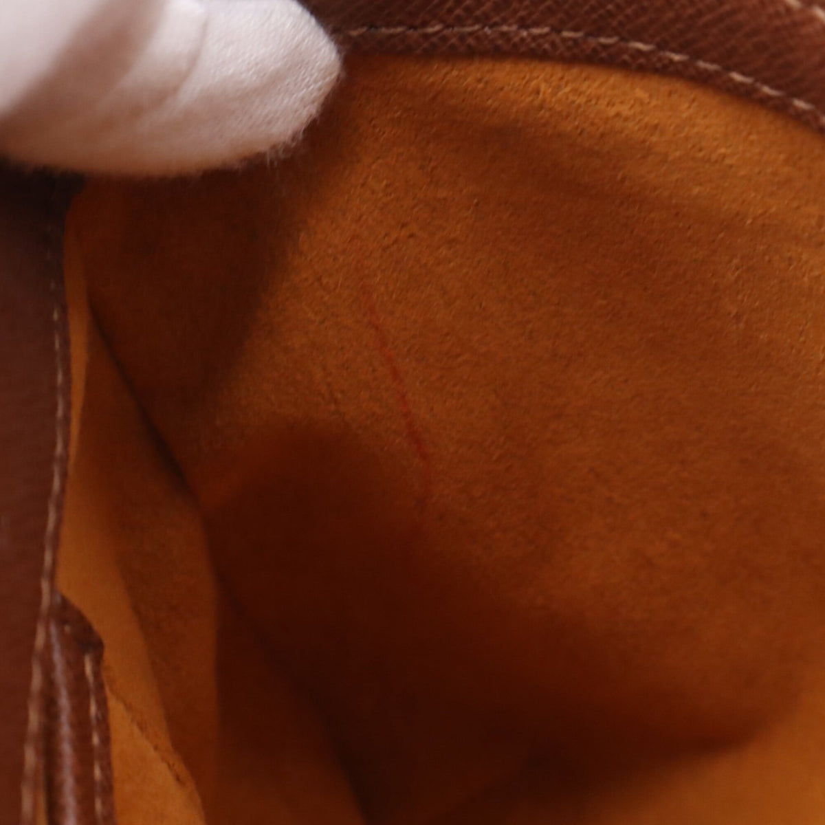 Louis Vuitton Beige Brown Coated Canvas Leather Shoulder Bag (Pre-Owned)