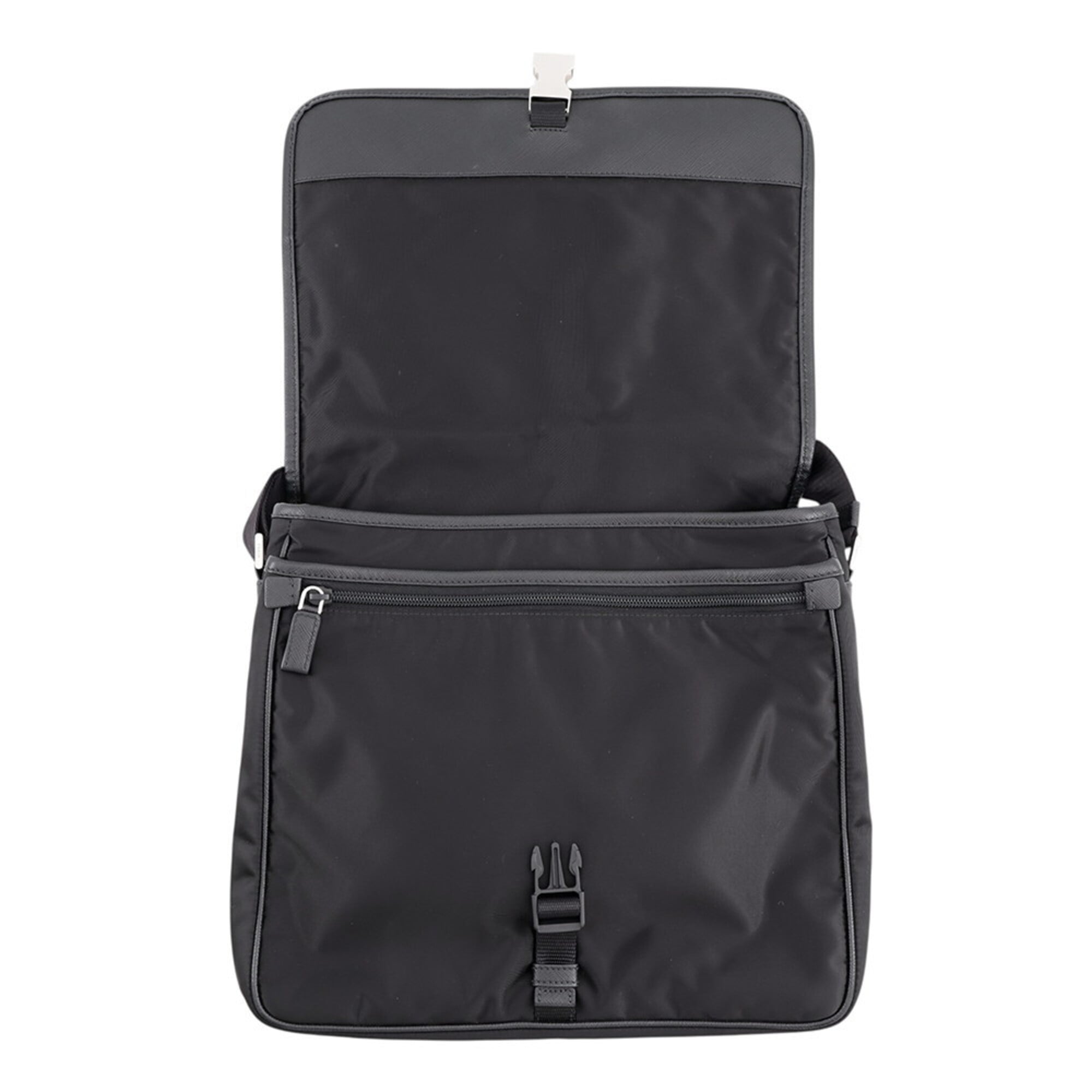 Prada Black Nylon Handbag Messenger Bag Shoulder Bag (Pre-Owned)