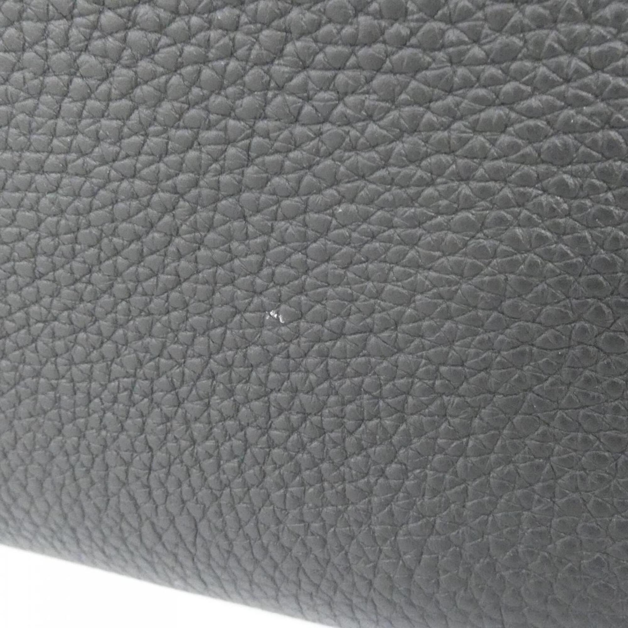 Hermes Black Blue Vert Leather Handbag (Pre-Owned)