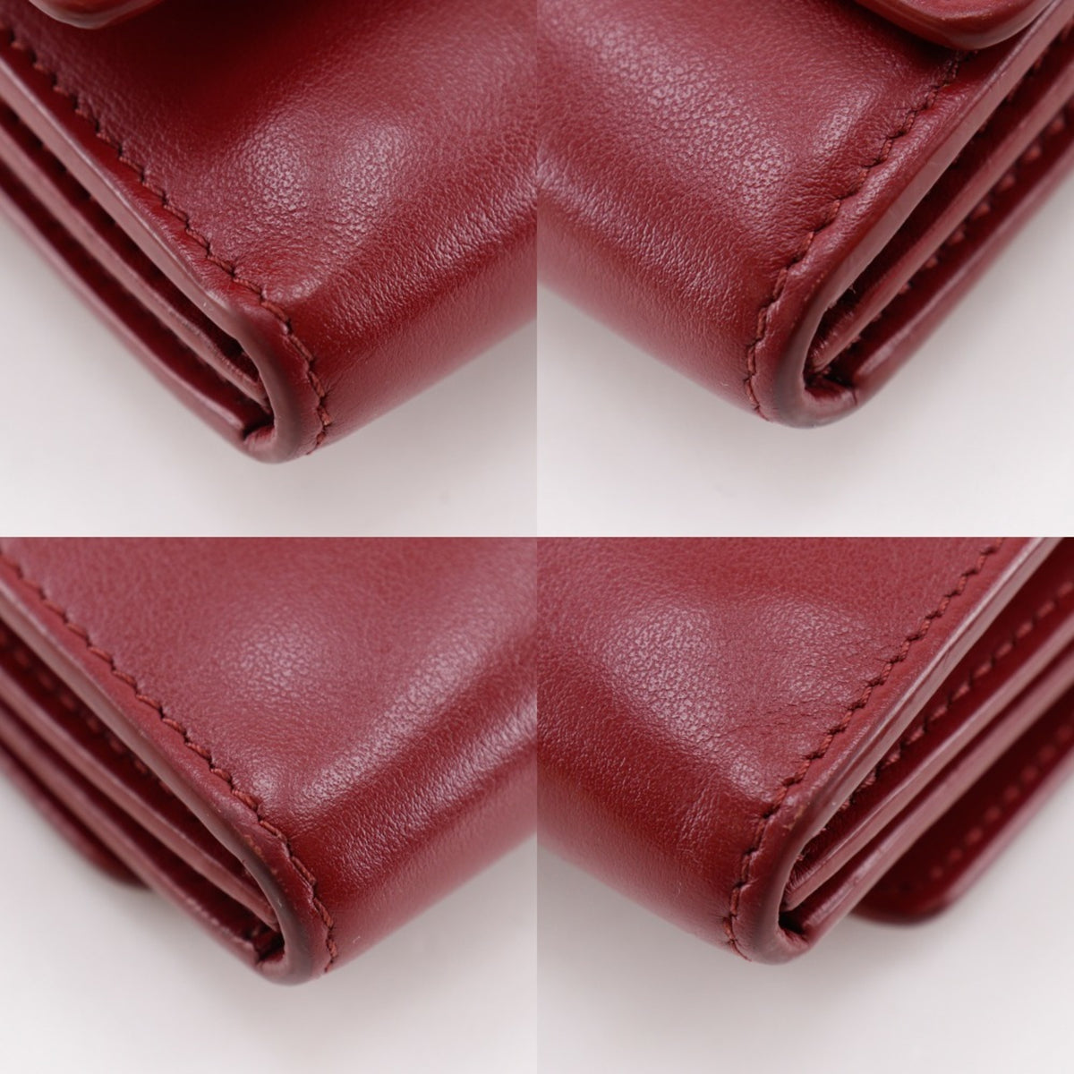 Burberry Red Color Leather Shoulder Bag (Pre-Owned)