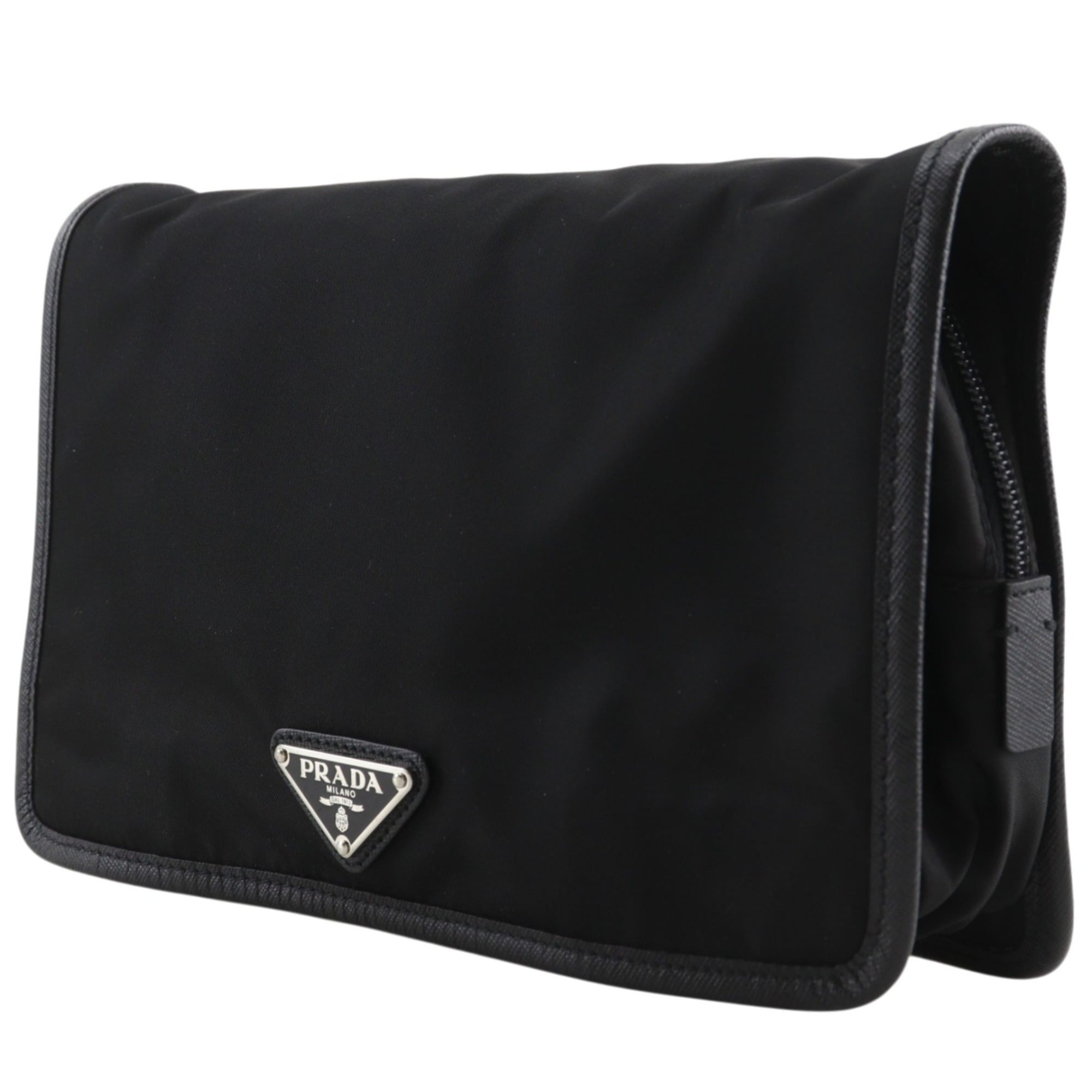 Prada Black Nero Nylon Pouch (Pre-Owned)