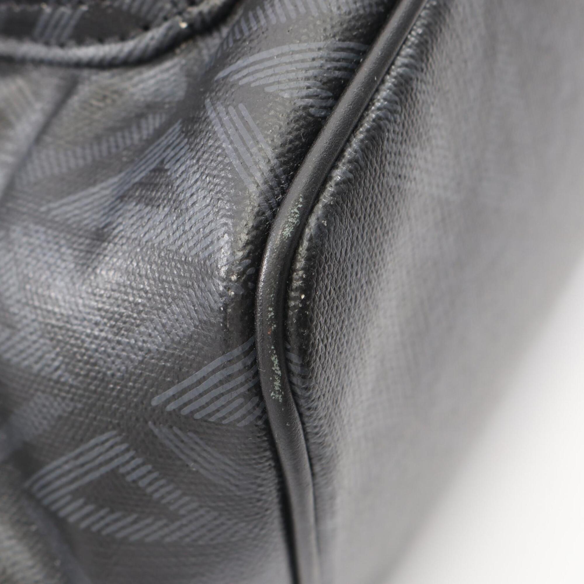 Christian Dior Black Coated Canvas Leather Backpack (Pre-Owned)