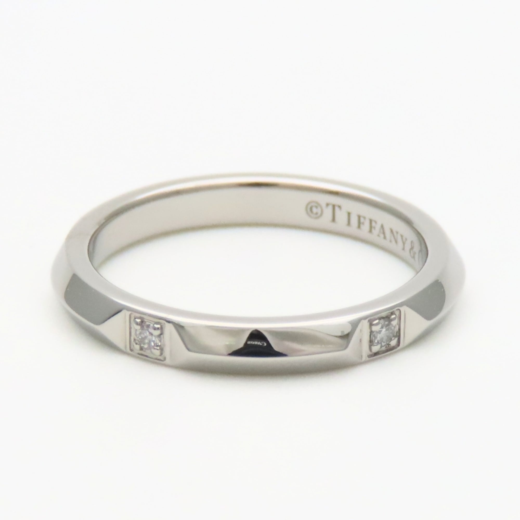 Tiffany Platinum Platinum 950 Band Ring (Pre-Owned)