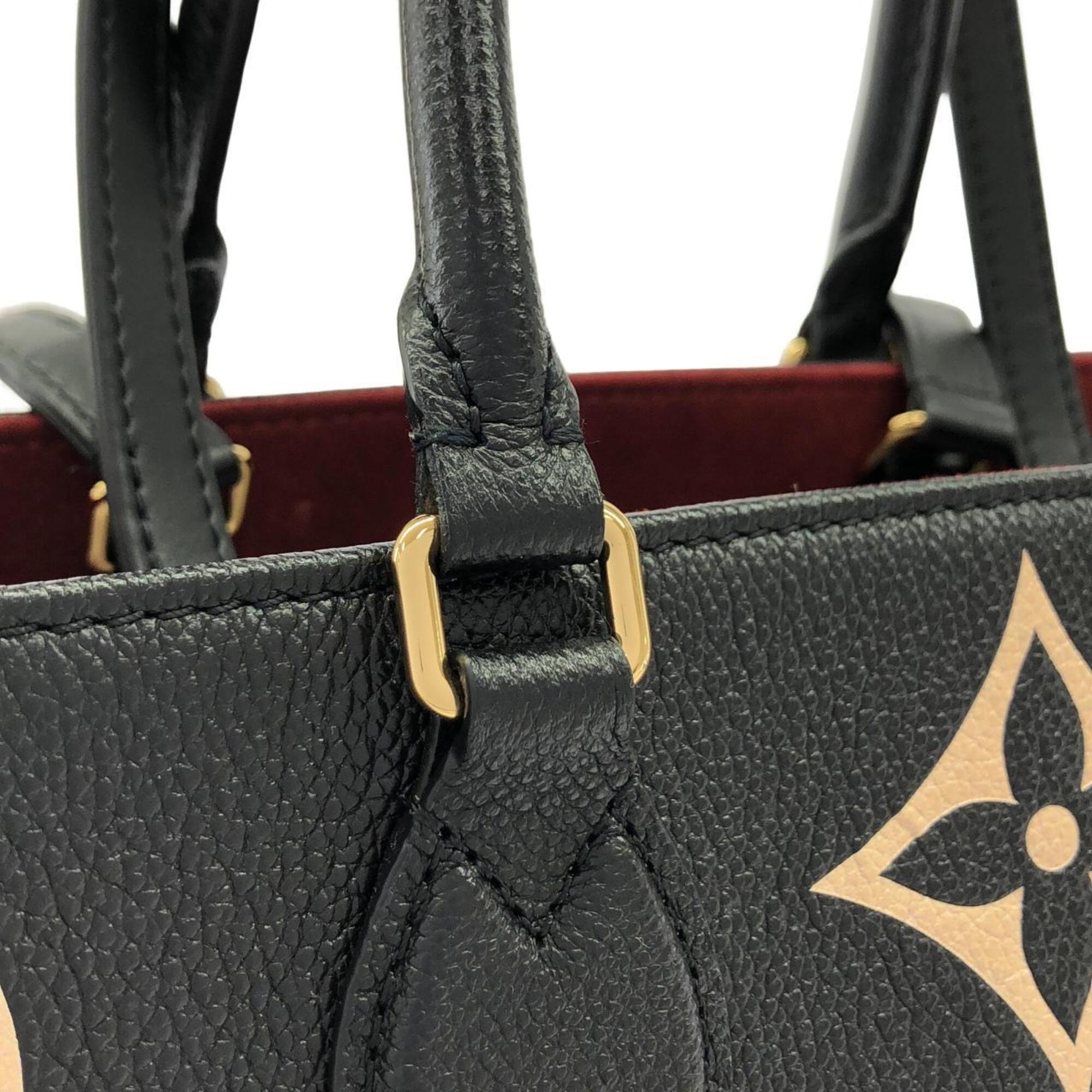 Louis Vuitton Monogram Empreinte Beige Bicolor Black Monogram Empreinte Handbag (Pre-Owned)