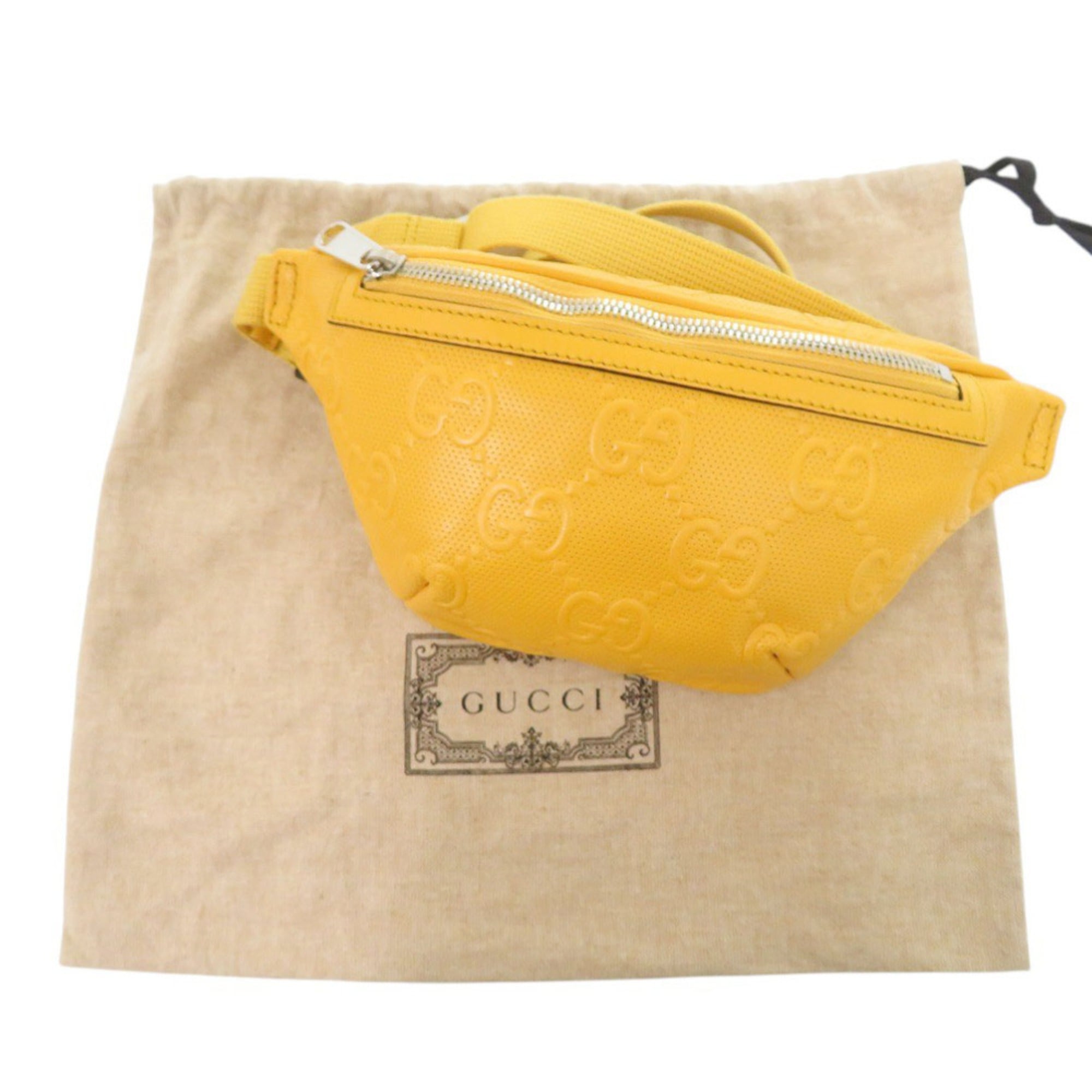 Gucci Yellow Leather Sling Bag (Pre-Owned)