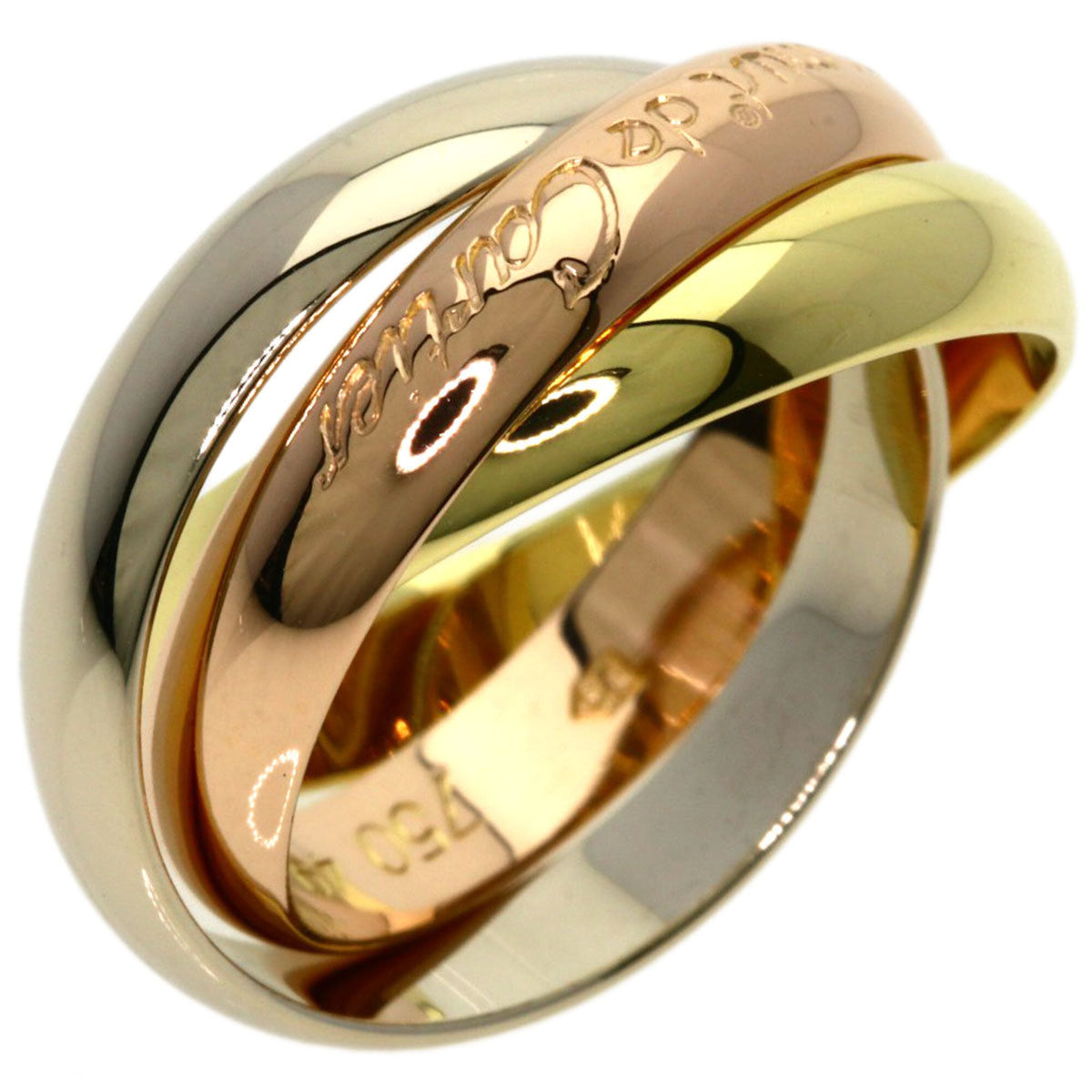 Cartier Yellow Gold (18K) White Gold (18K) Band Ring (Pre-Owned)