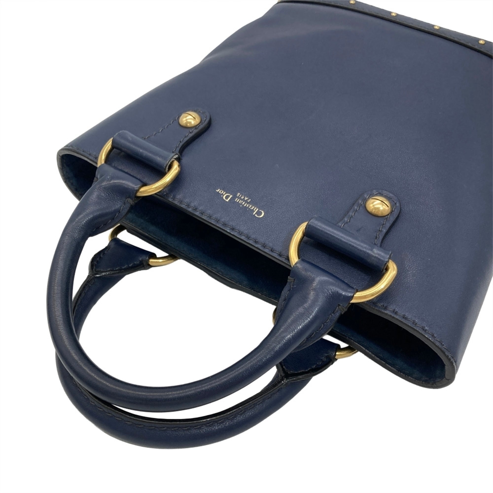 Christian Dior Navy Leather Handbag (Pre-Owned)