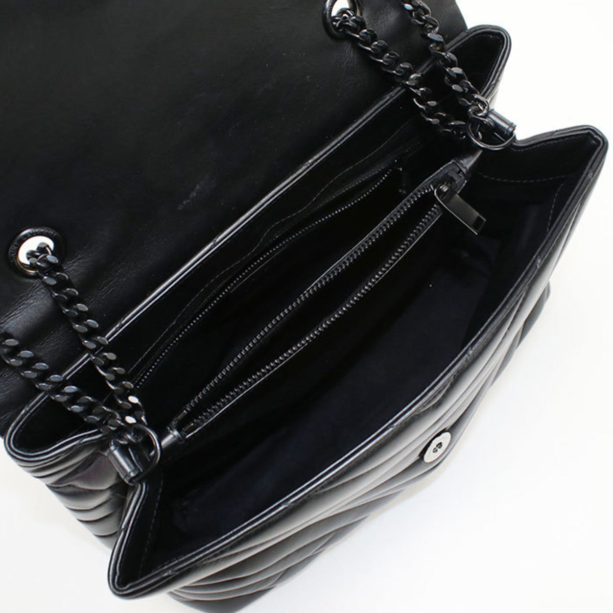 Saint Laurent Black Leather Shoulder Bag (Pre-Owned)