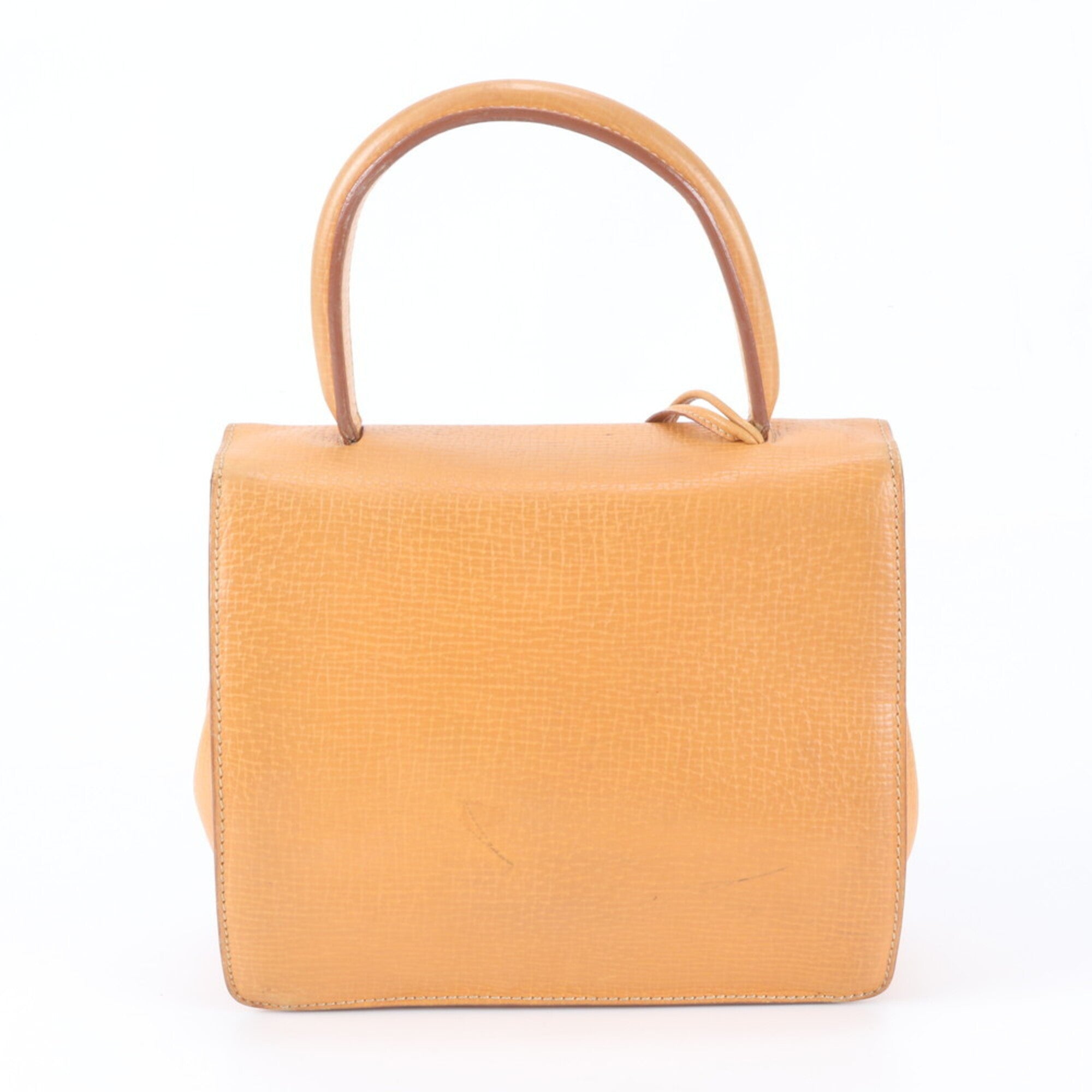 Loewe Barcelona Orange Leather Handbag Tote Bag (Pre-Owned)