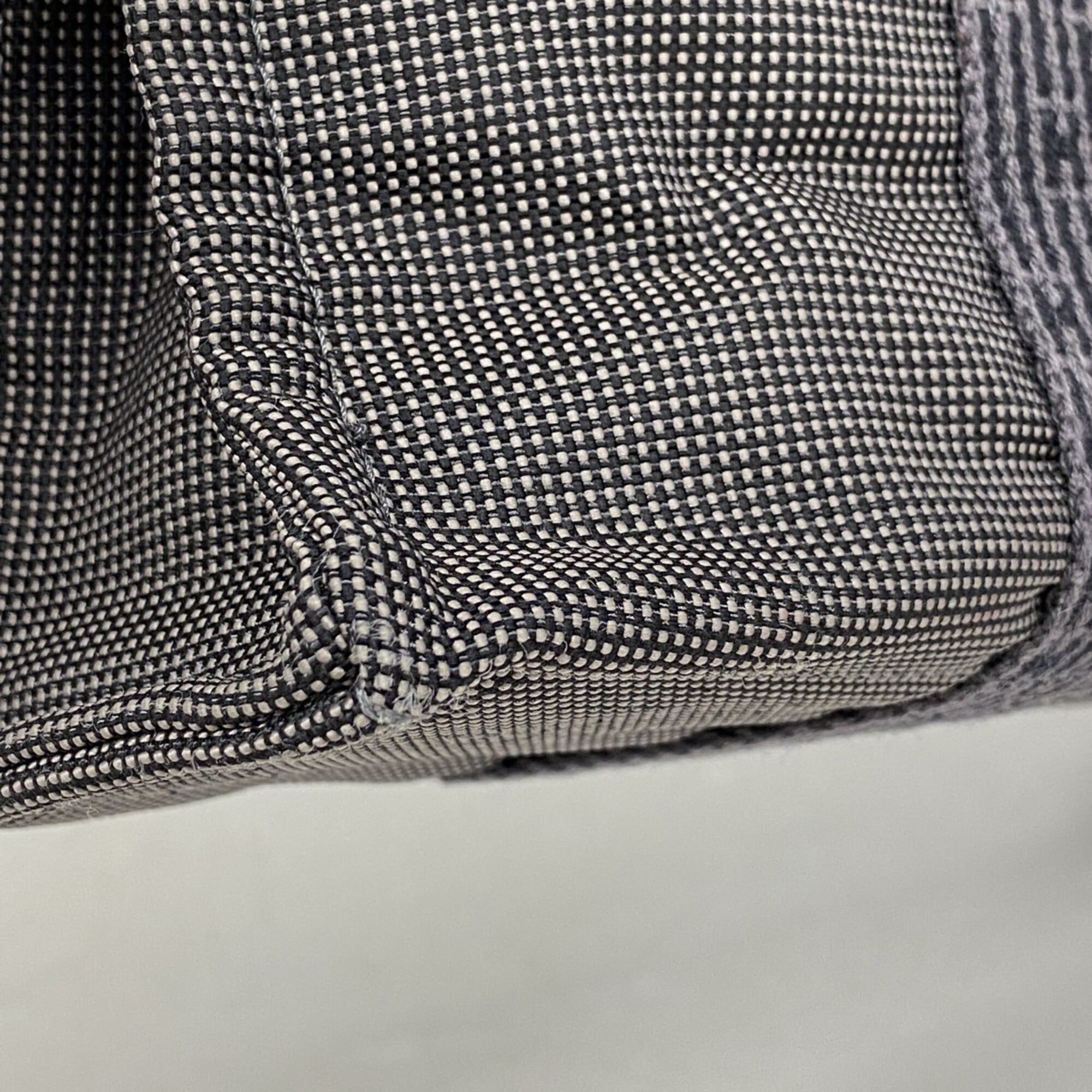 Hermes Gray Canvas Tote Bag (Pre-Owned)