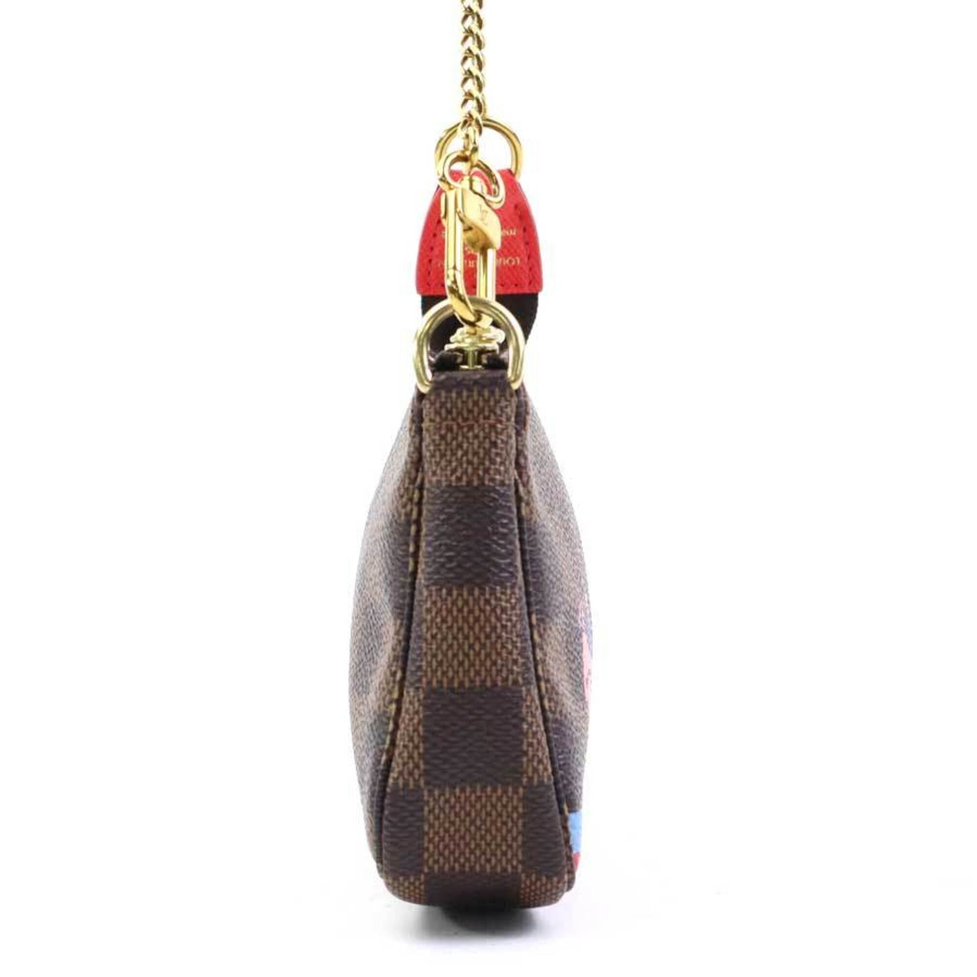 Louis Vuitton Brown Damier Canvas Multi-Color Damier Canvas Handbag Pochette Pouch Shoulder Bag (Pre-Owned)