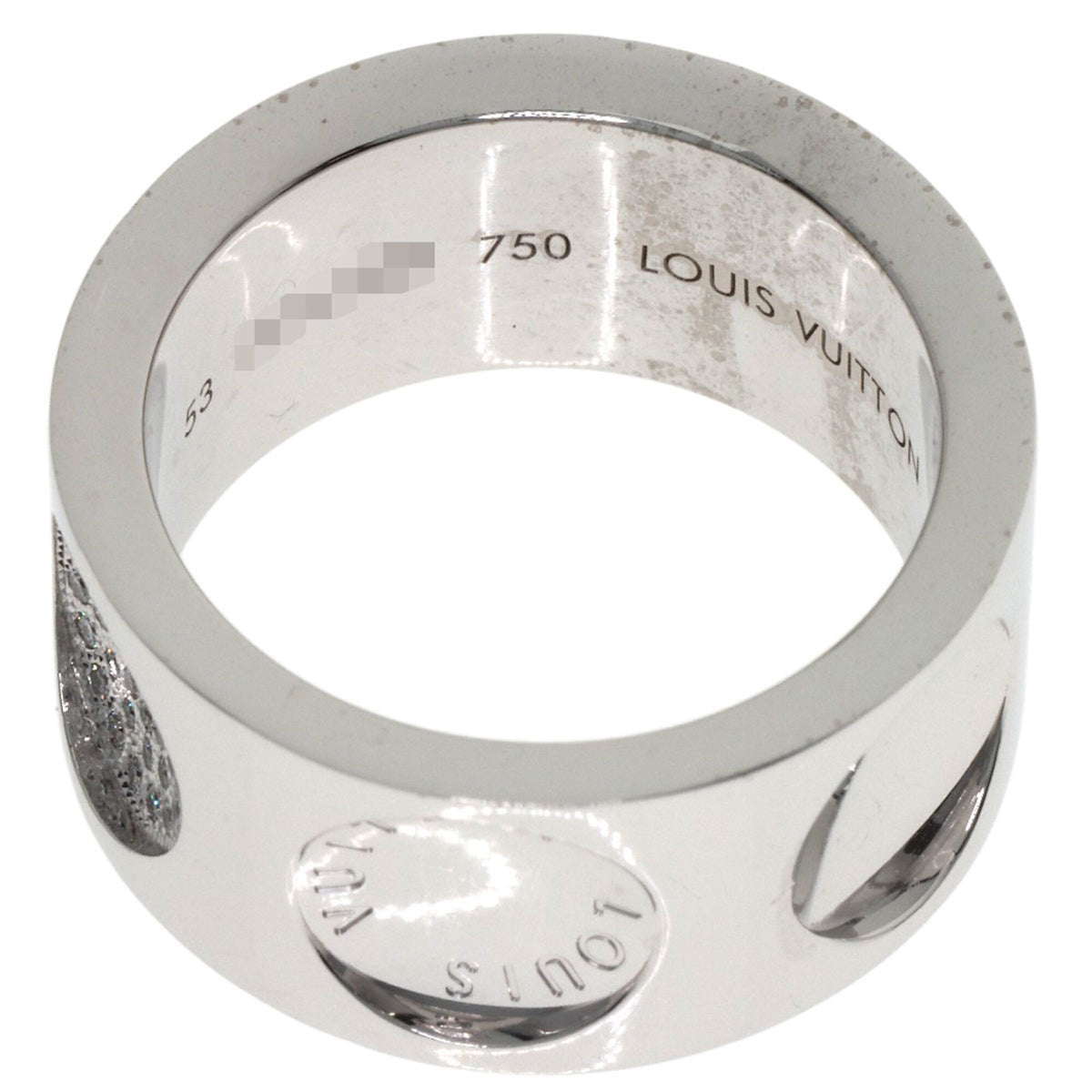 Louis Vuitton White Gold White Gold (18K) Band Ring (Pre-Owned)