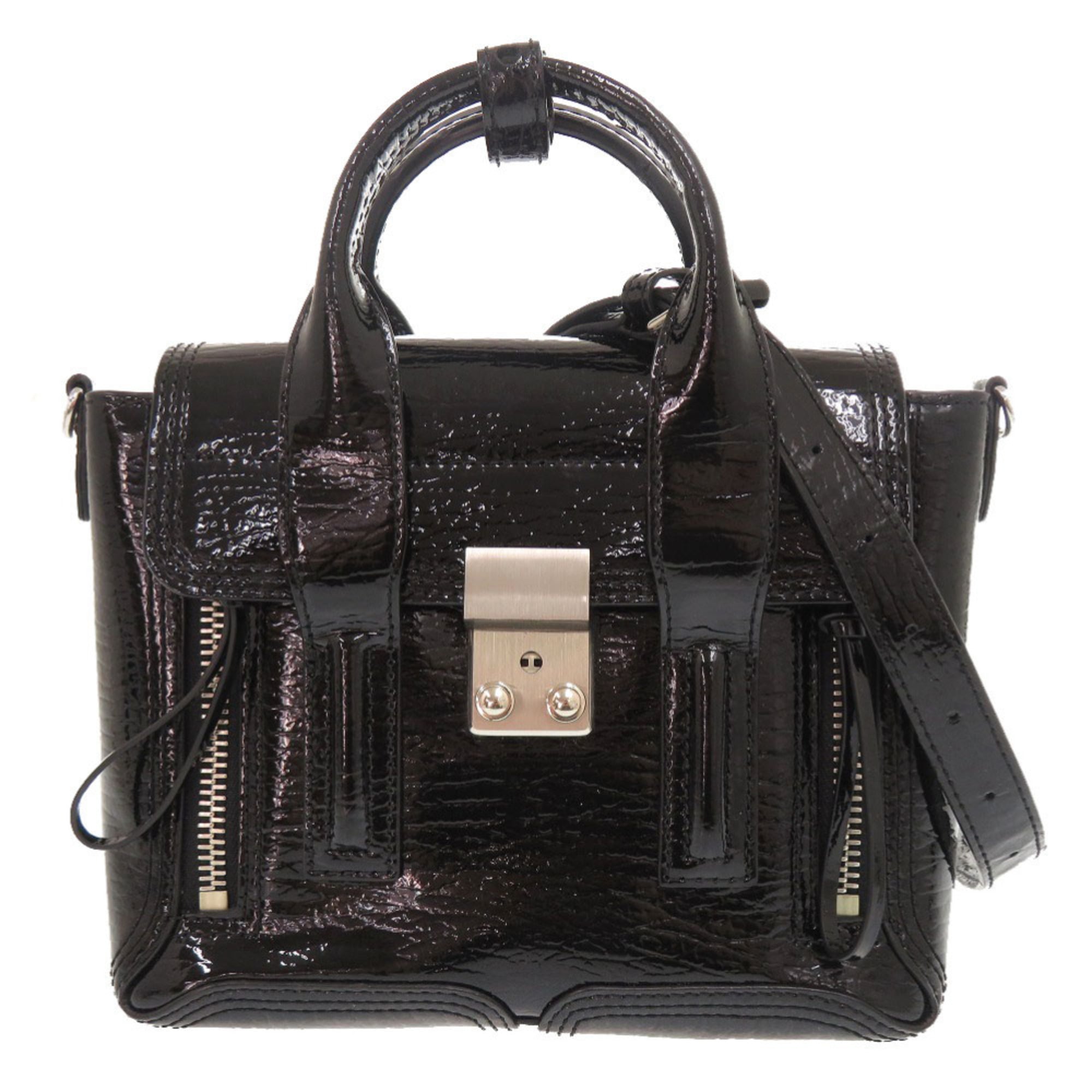 Unspecified Black Patent Leather Handbag Shoulder Bag (Pre-Owned)