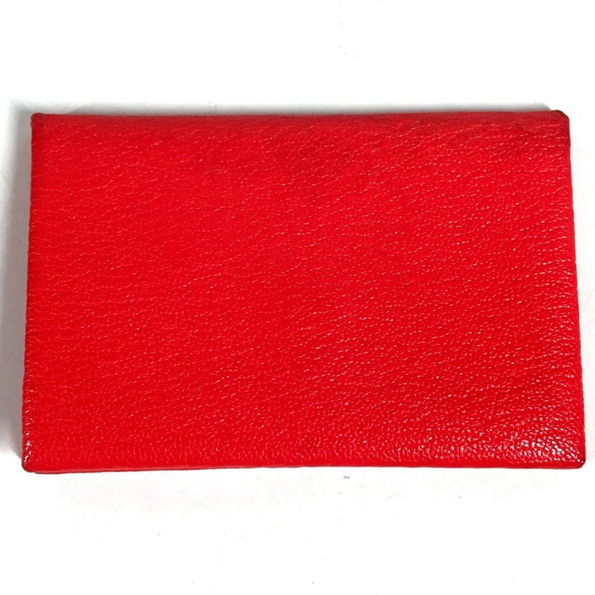 Hermes Beige Red Color Chevre Leather Coin Purse/Coin Case (Pre-Owned)