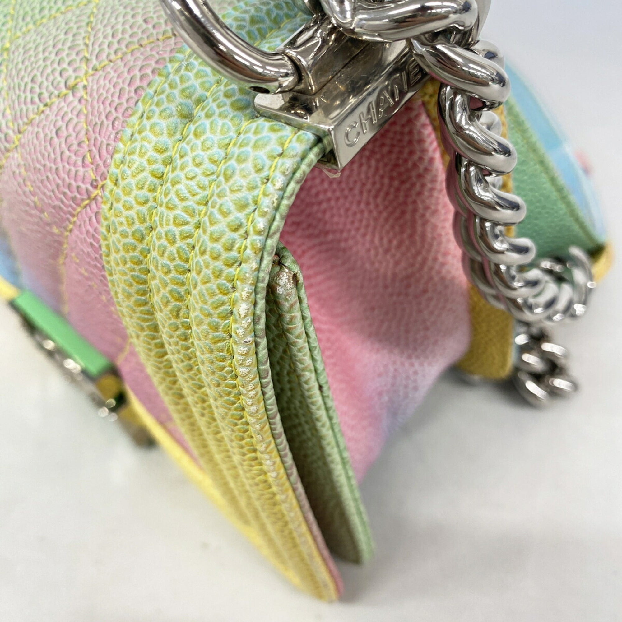 Chanel Multi-Color Grained Calfskin Shoulder Bag (Pre-Owned)