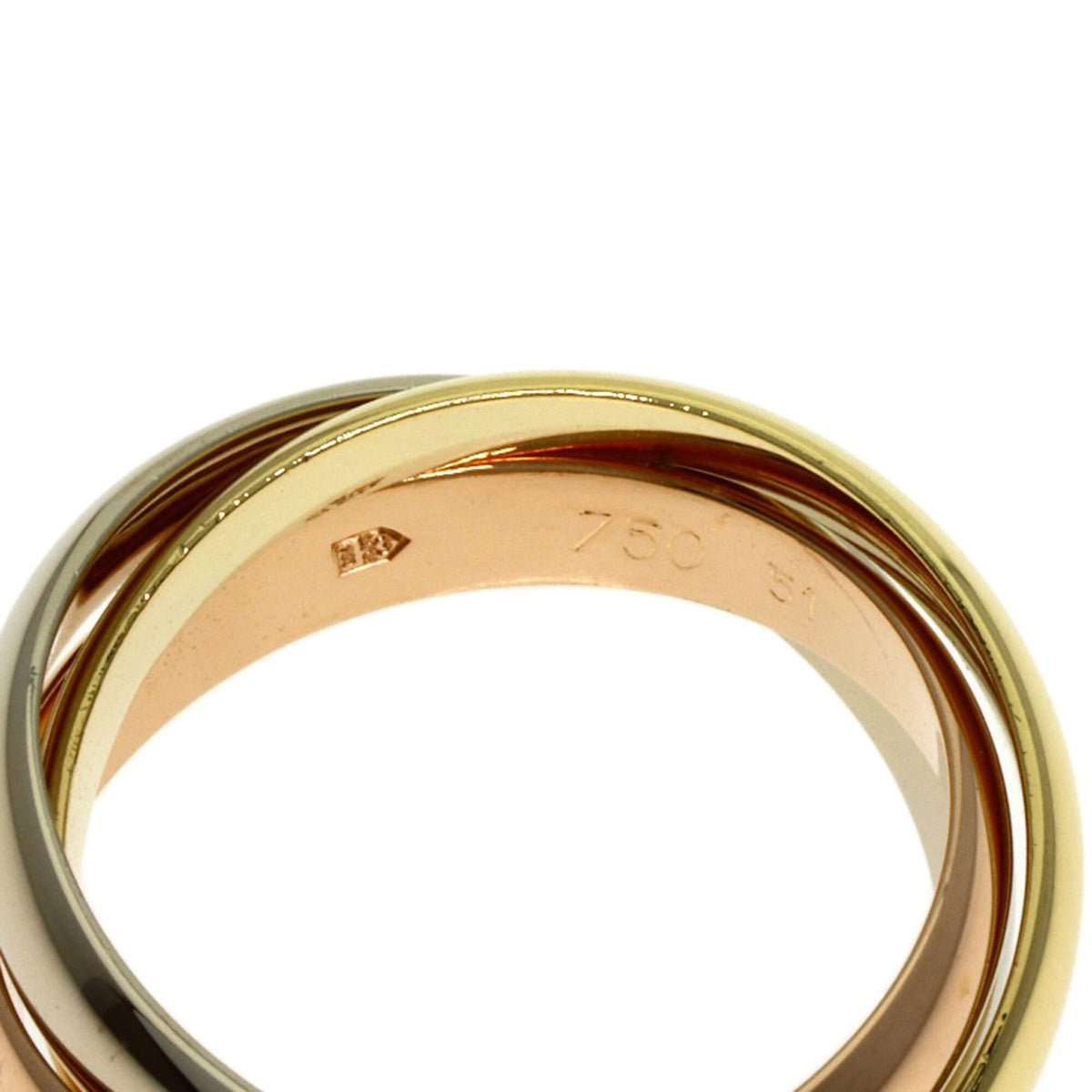 Cartier Trinity Pink White Yellow Band Ring (Pre-Owned)