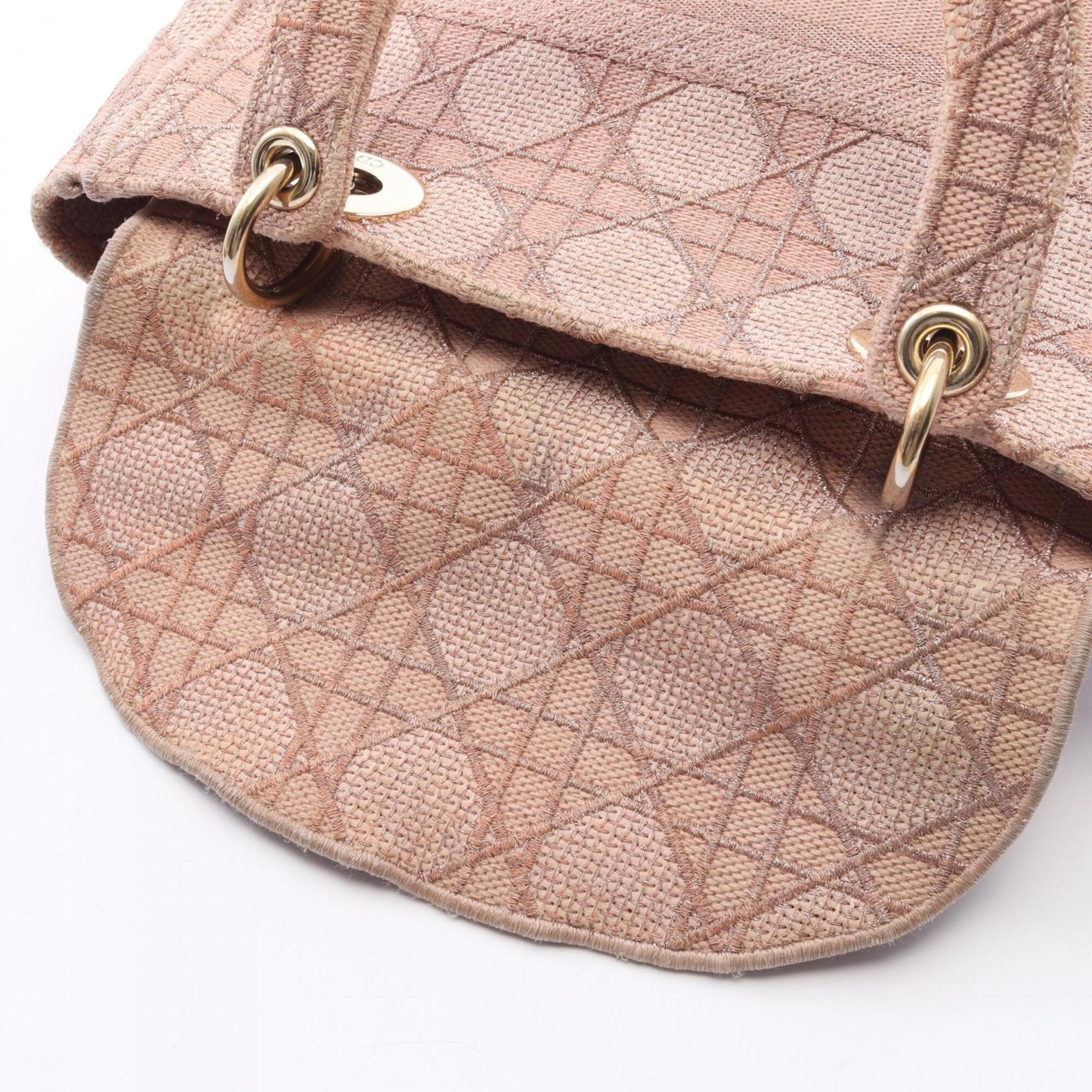 Christian Dior Pink Canvas Handbag (Pre-Owned)