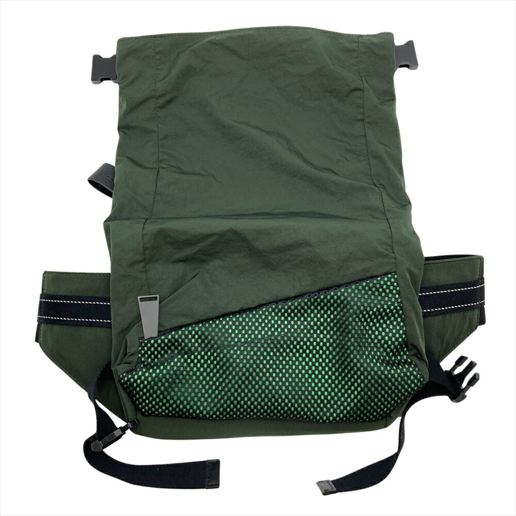 Bottega Veneta Green Nylon Fanny Pack Sling Bag (Pre-Owned)