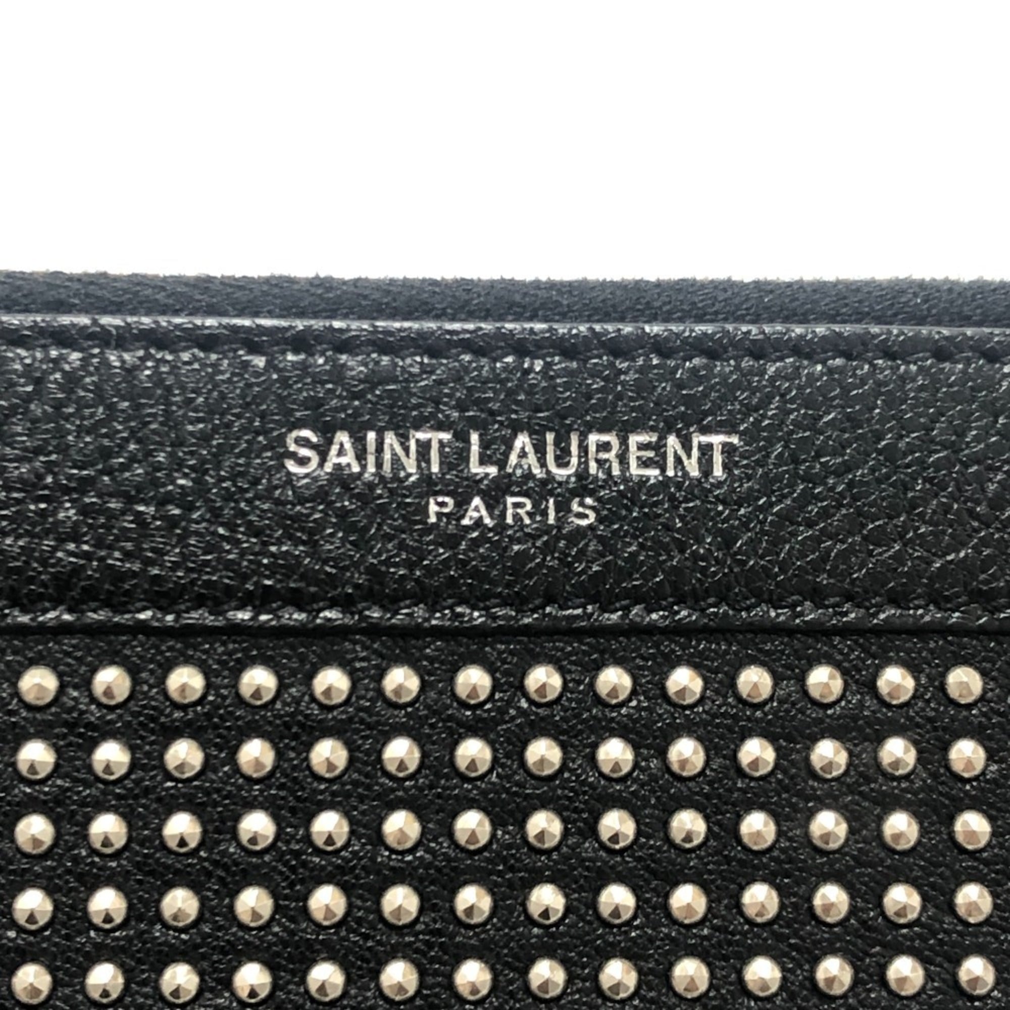 Saint Laurent Black Leather Clutch Bag (Pre-Owned)