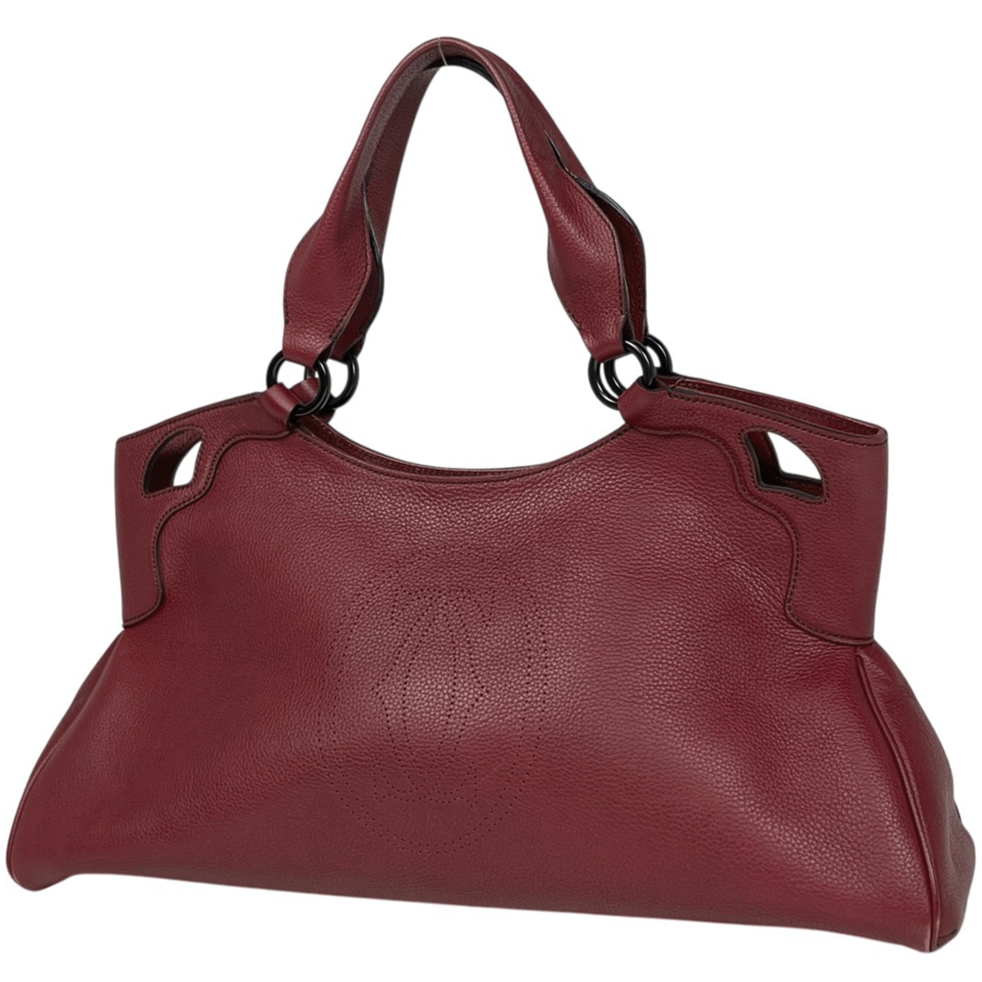 Cartier Marcello Red Color Leather Handbag (Pre-Owned)