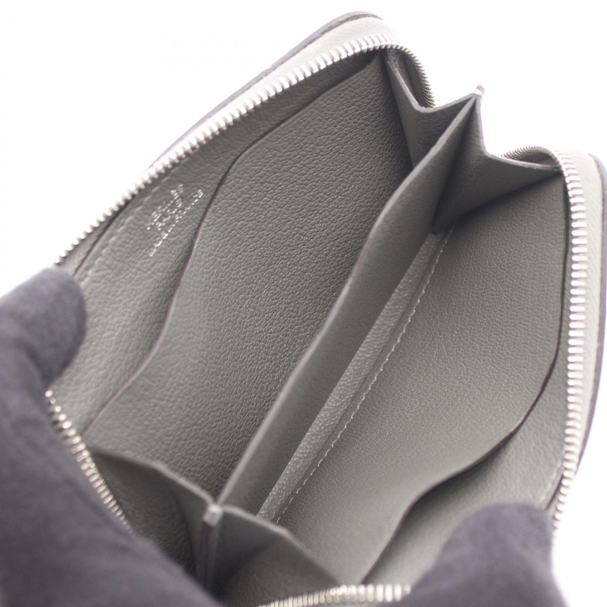 Hermes Gray Evercalf Leather Coin Purse/Coin Case (Pre-Owned)