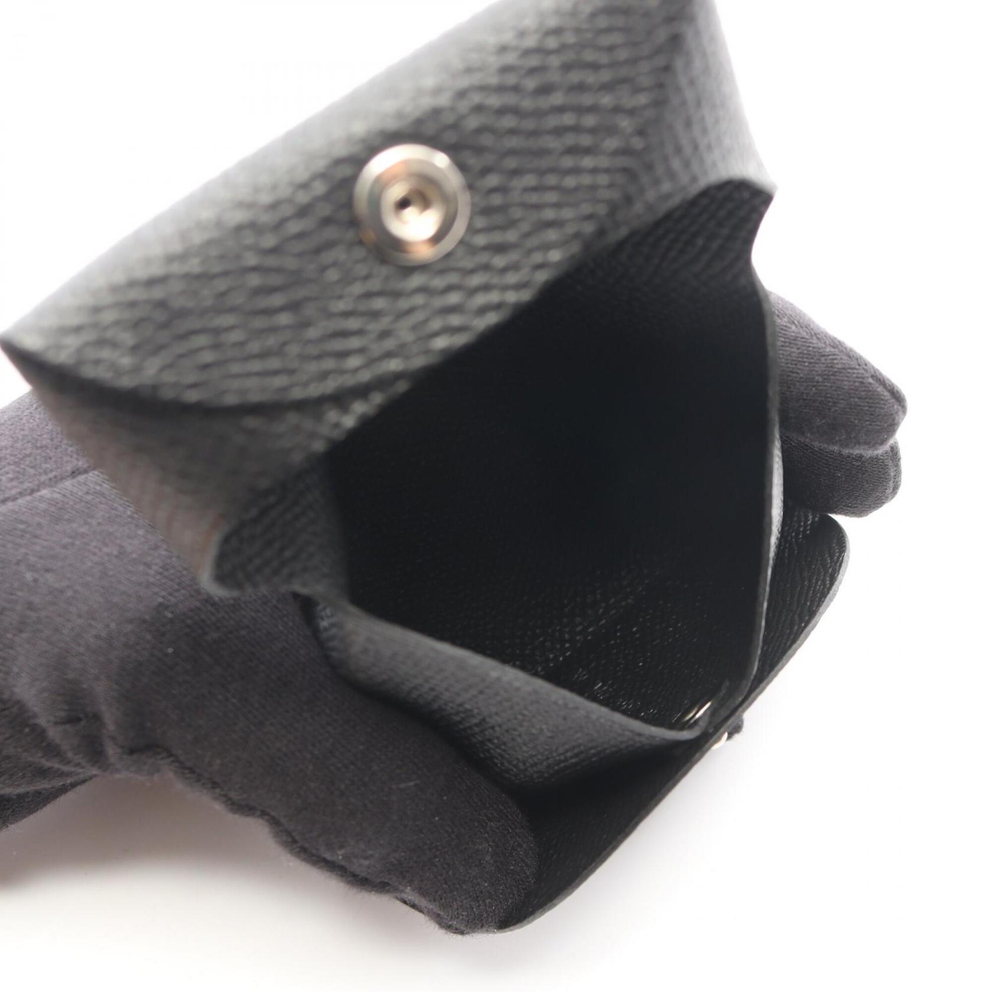 Hermes Black Leather Coin Purse/Coin Case (Pre-Owned)