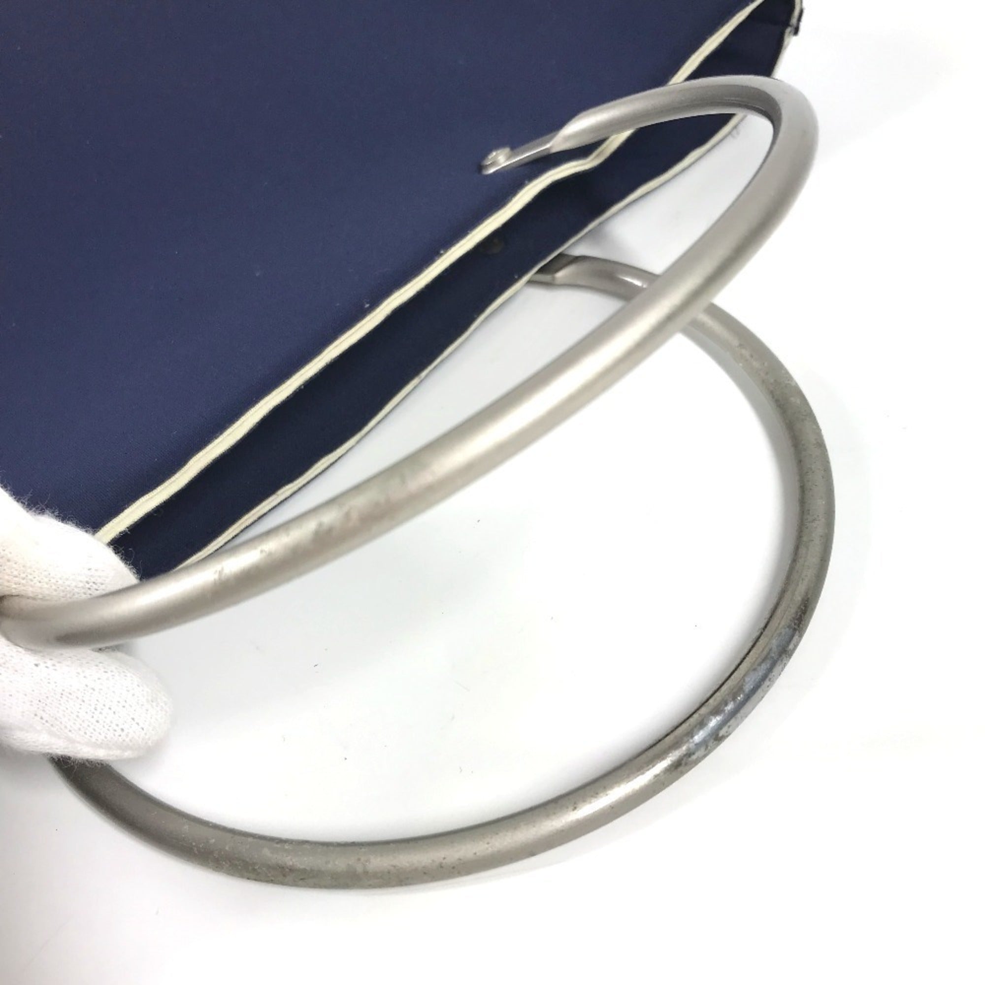 Chanel Navy Polyamide Handbag Tote Bag (Pre-Owned)
