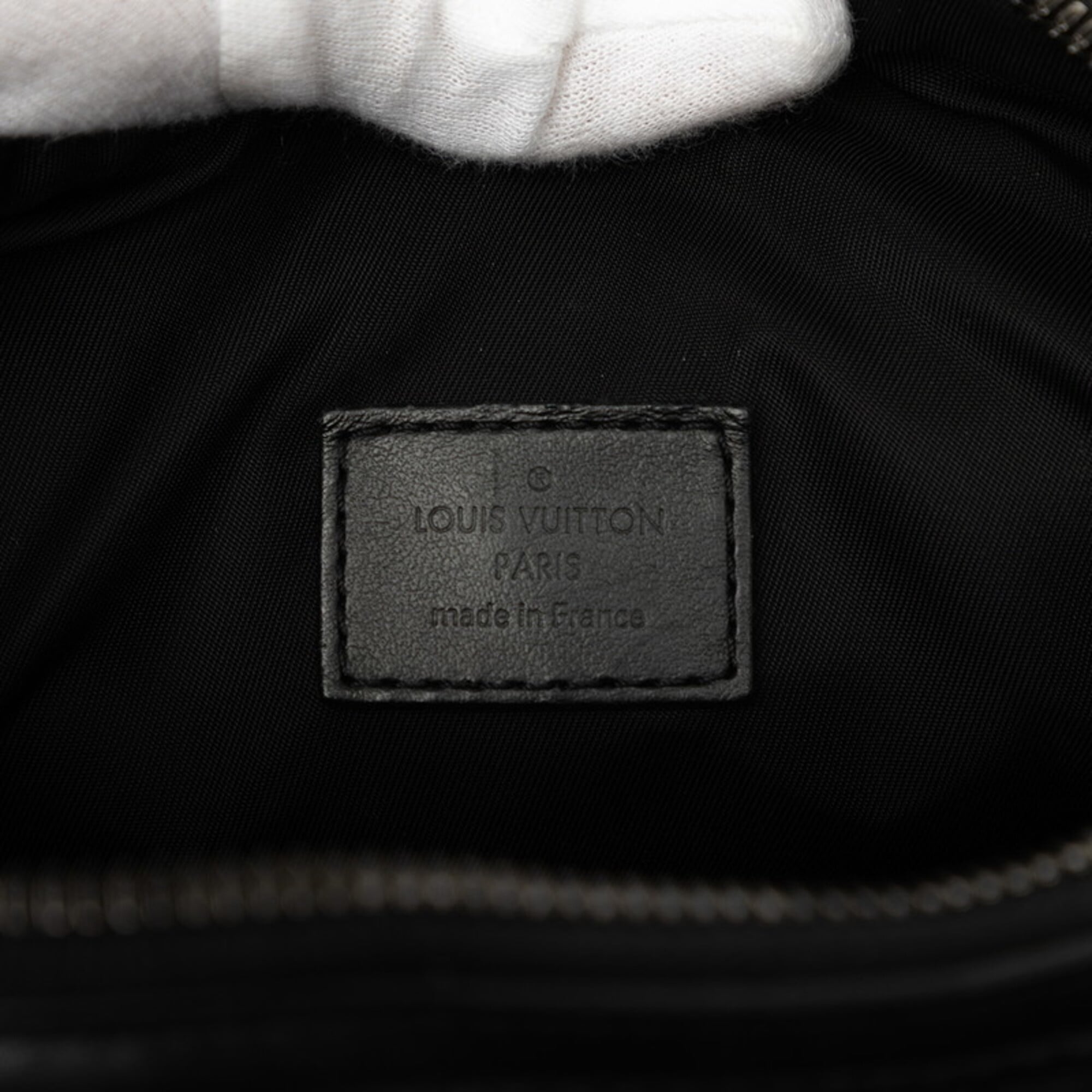 Louis Vuitton Black Khaki Nylon Leather Shoulder Bag (Pre-Owned)