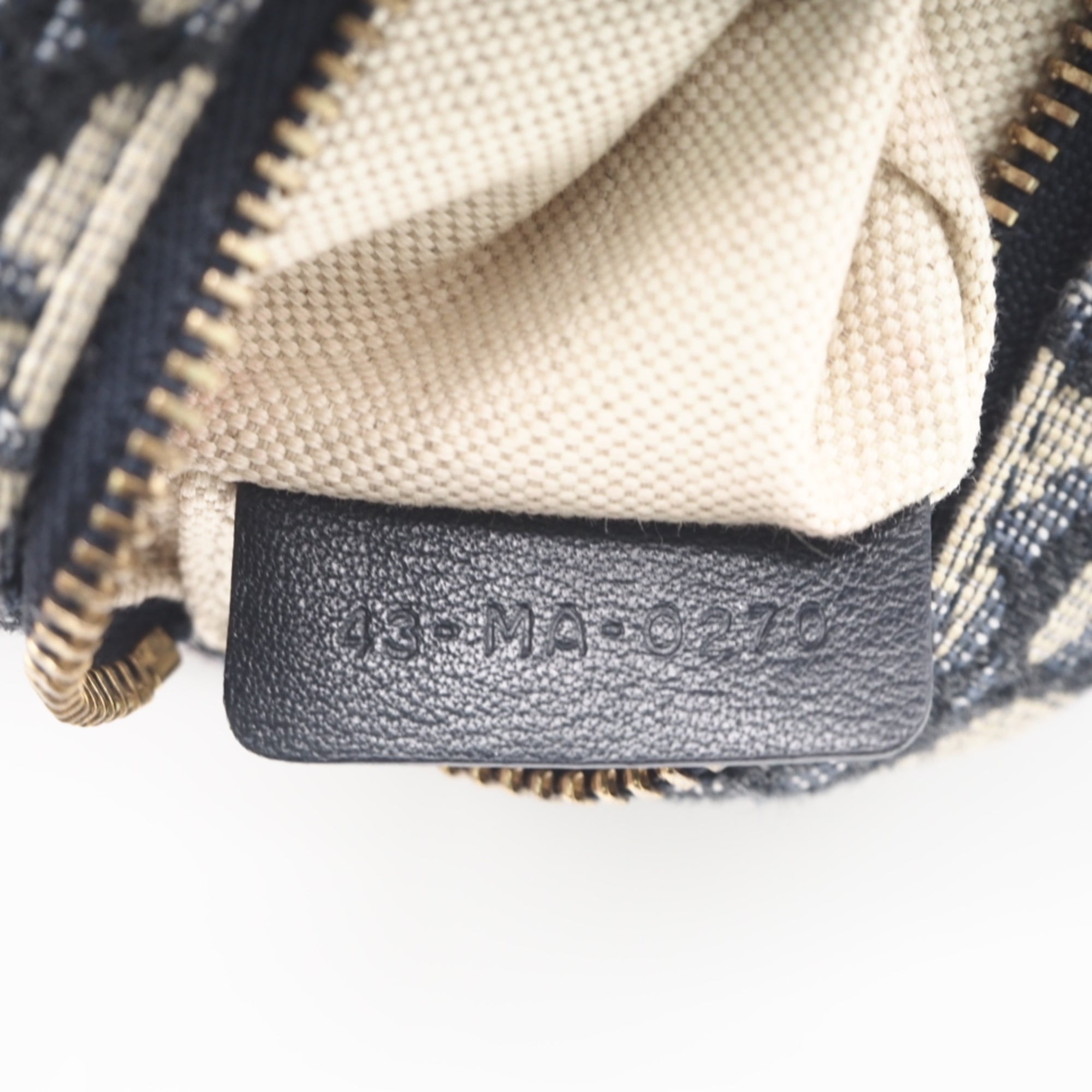 Christian Dior Trotter Beige Blue Canvas Leather Fanny Pack (Pre-Owned)
