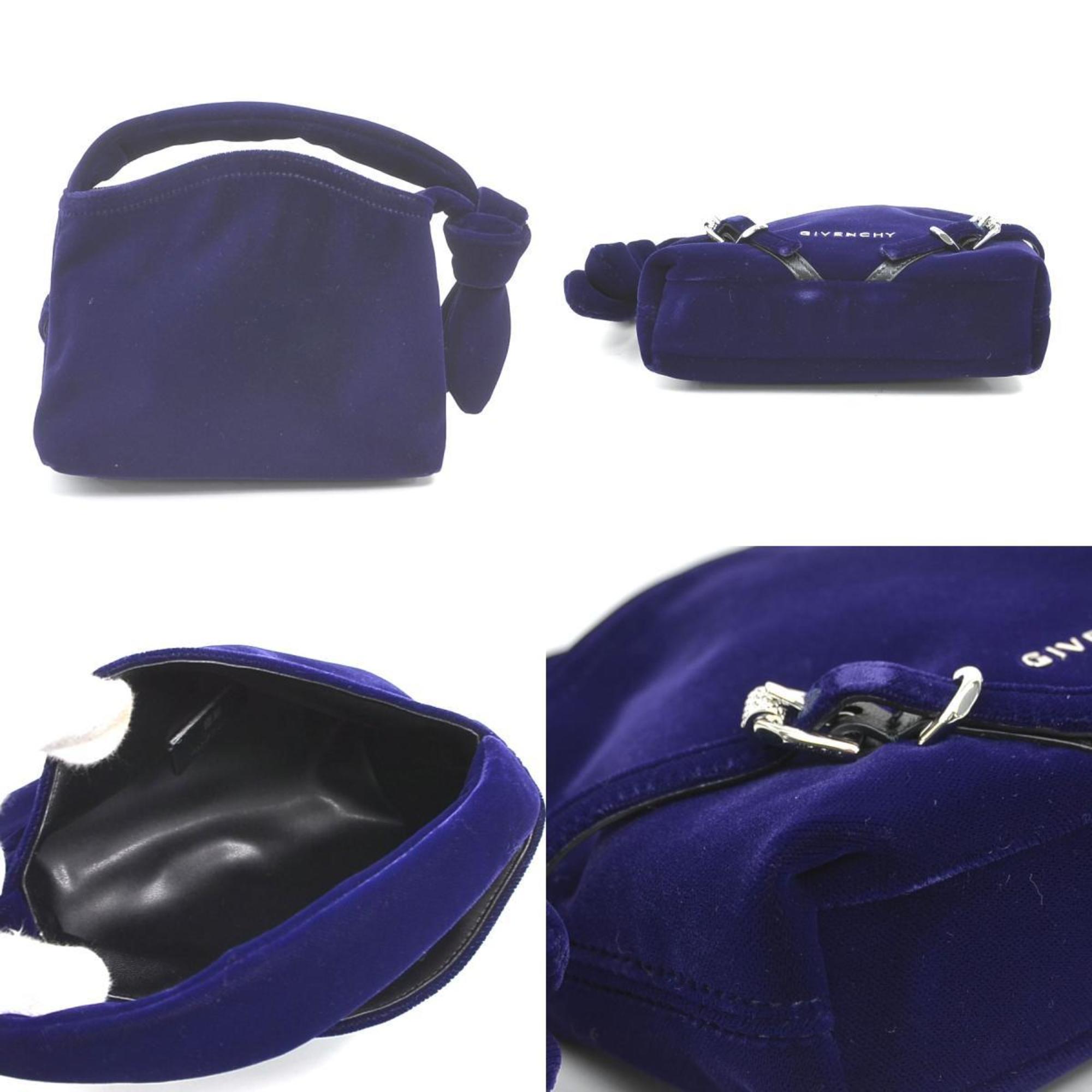 Givenchy Navy Velvet Handbag (Pre-Owned)