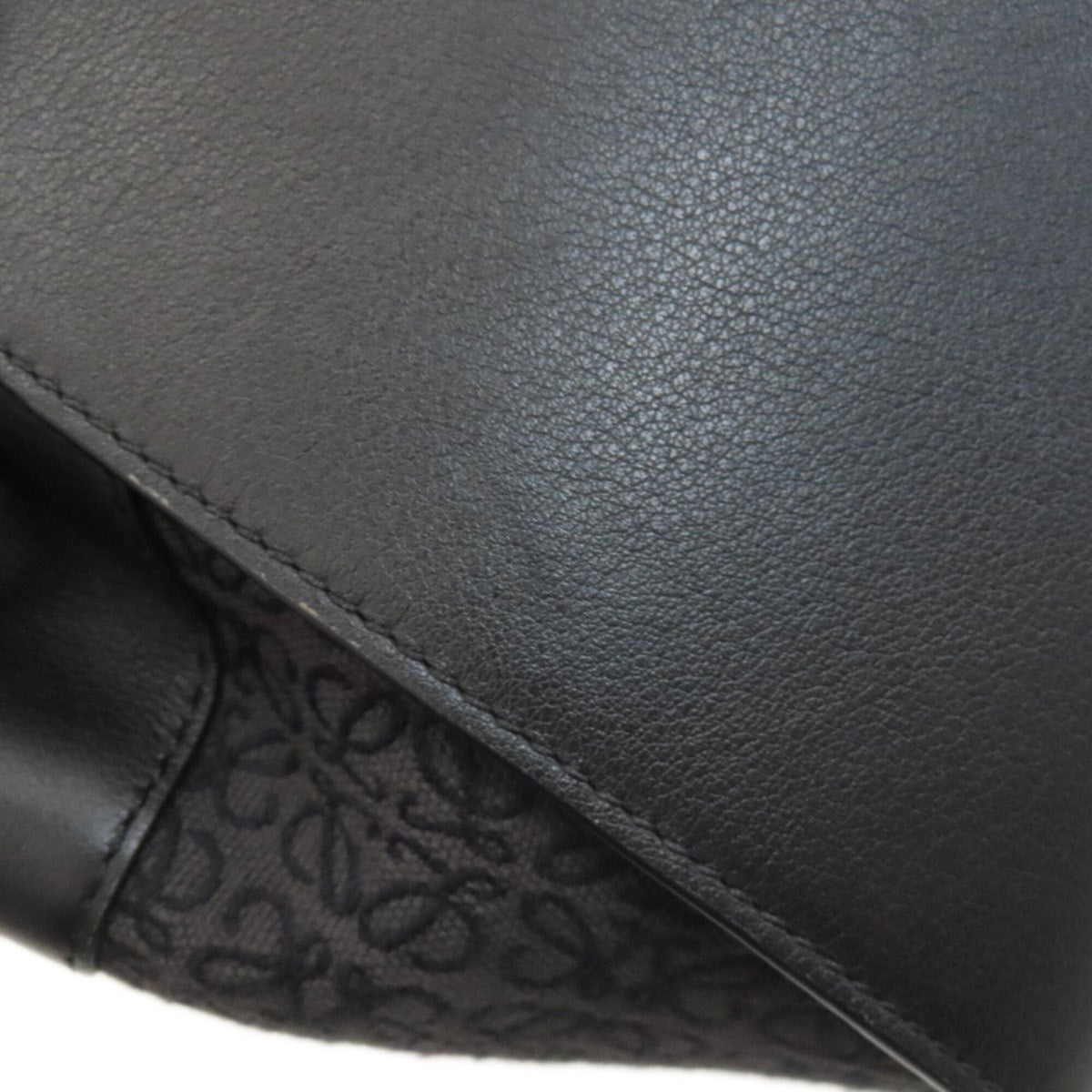 Loewe Black Canvas Leather Handbag (Pre-Owned)