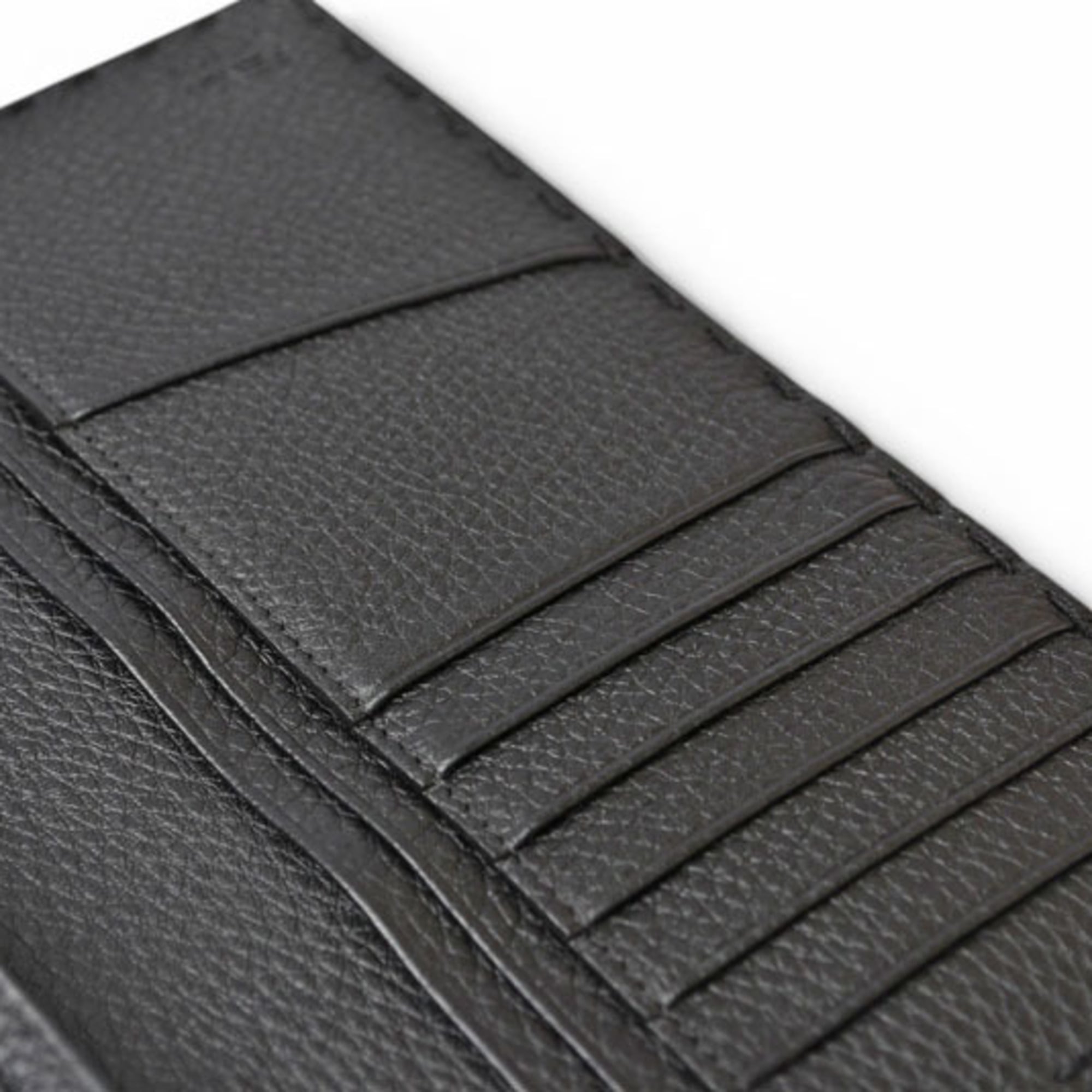 Fendi Selleria Black Leather Long Wallet (Bi-Fold) (Pre-Owned)