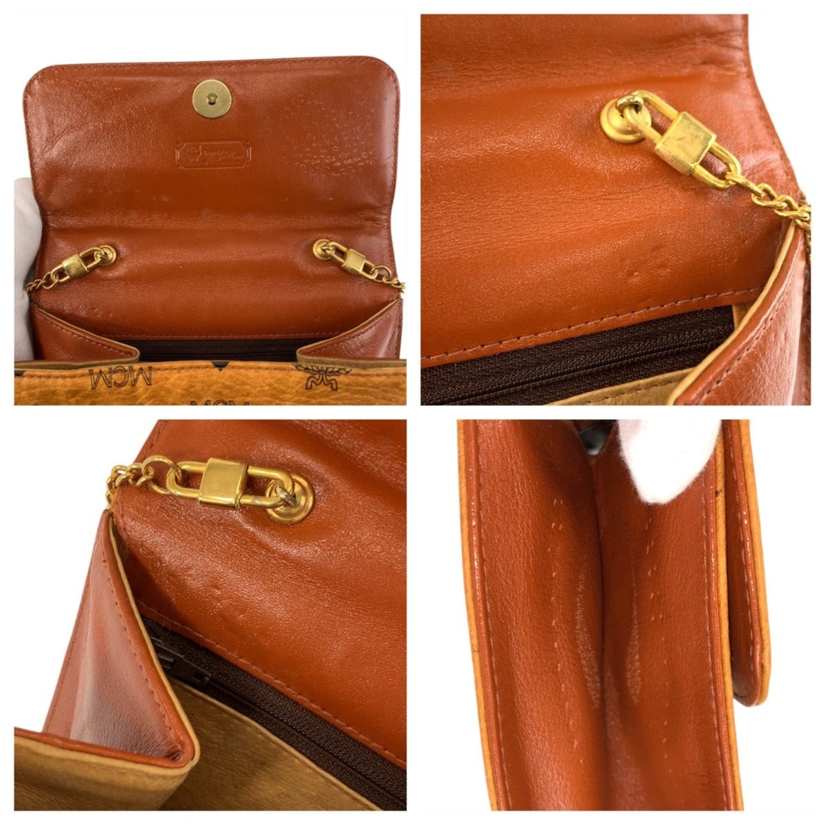 Mcm Brown Leather Handbag Shoulder Bag (Pre-Owned)