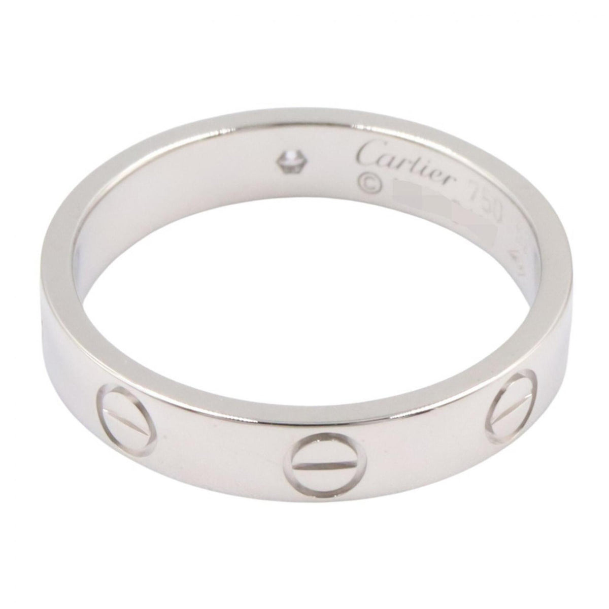 Cartier Silver Clear White Gold (18K) Band Ring (Pre-Owned)