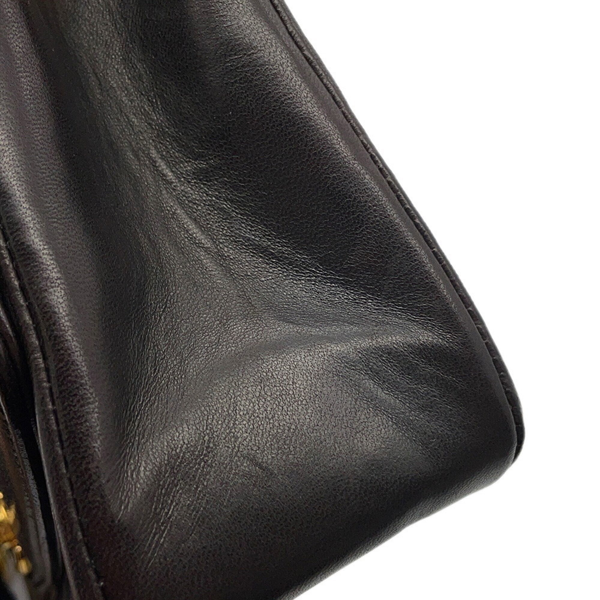 Chanel Matelasse Dark Brown Leather Handbag Shoulder Bag (Pre-Owned)