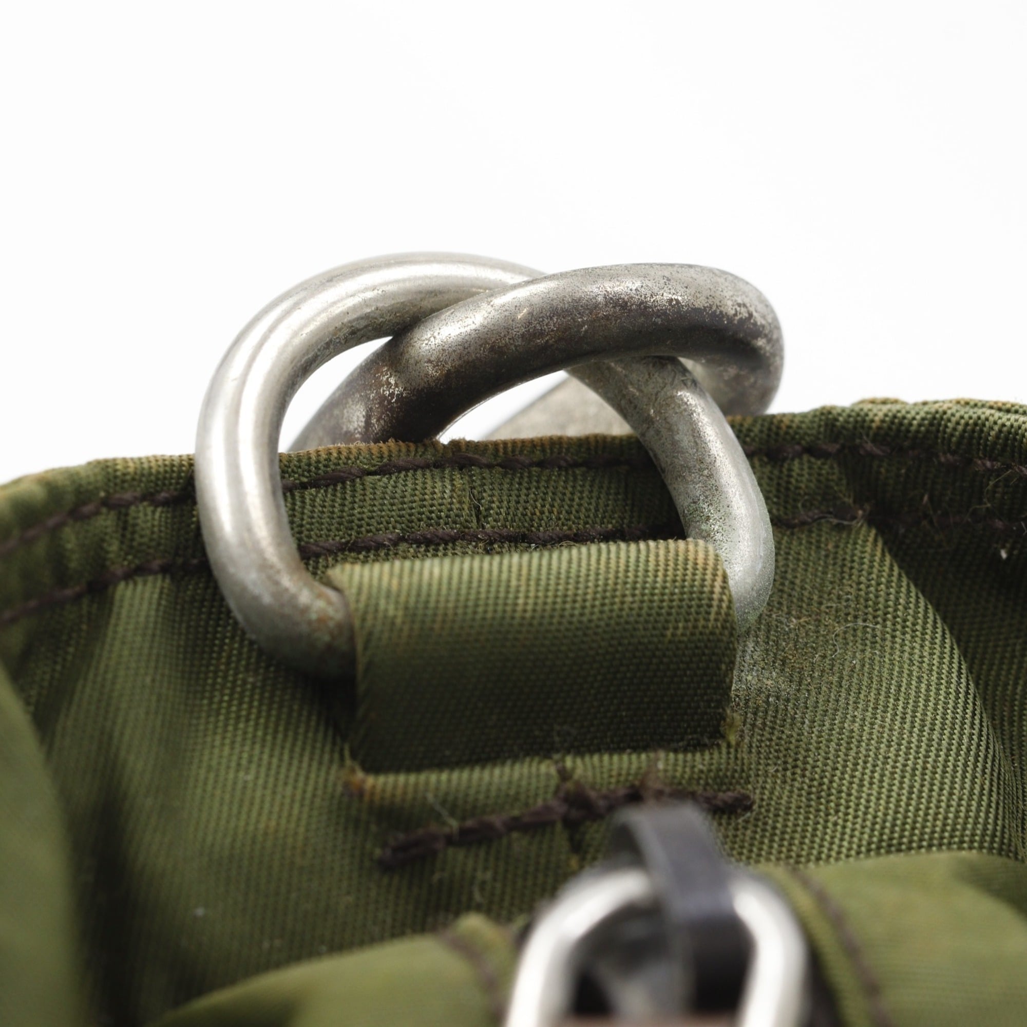 Prada Khaki Nylon Handbag (Pre-Owned)