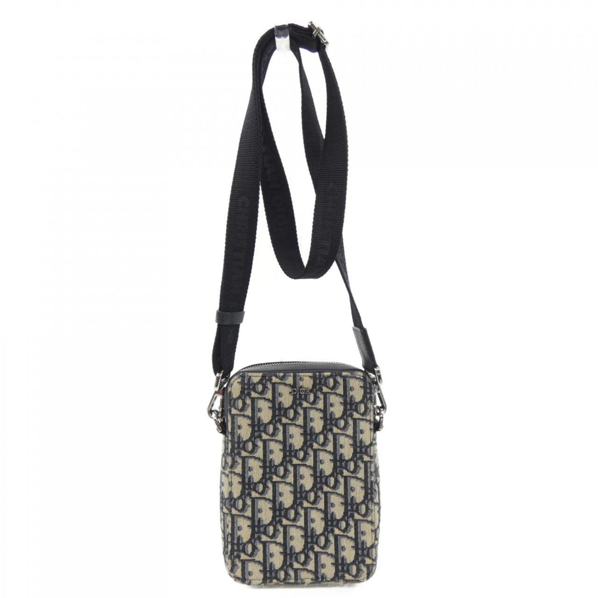 Christian Dior Beige Navy Handbag (Pre-Owned)