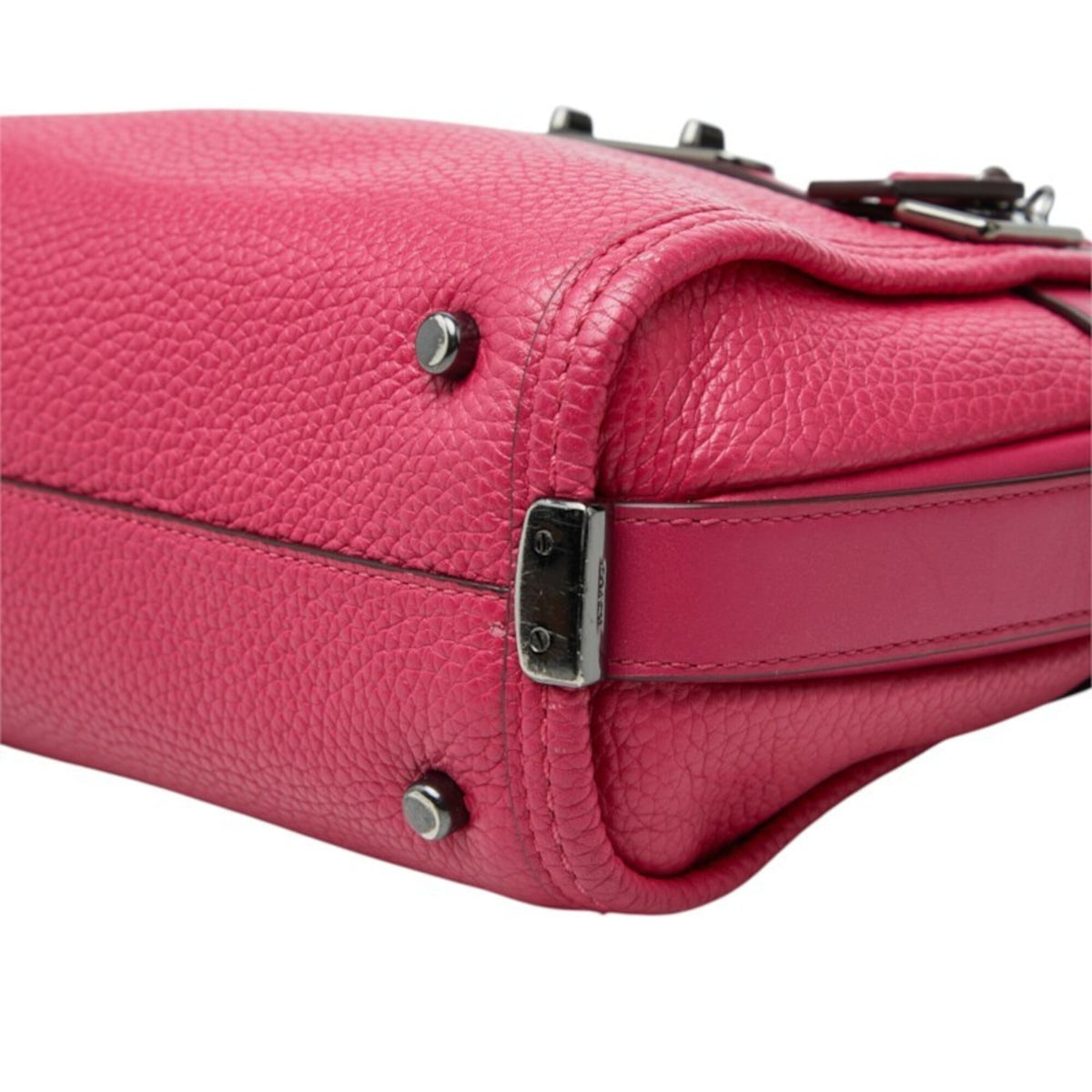 Coach Pink Leather Handbag Shoulder Bag (Pre-Owned)