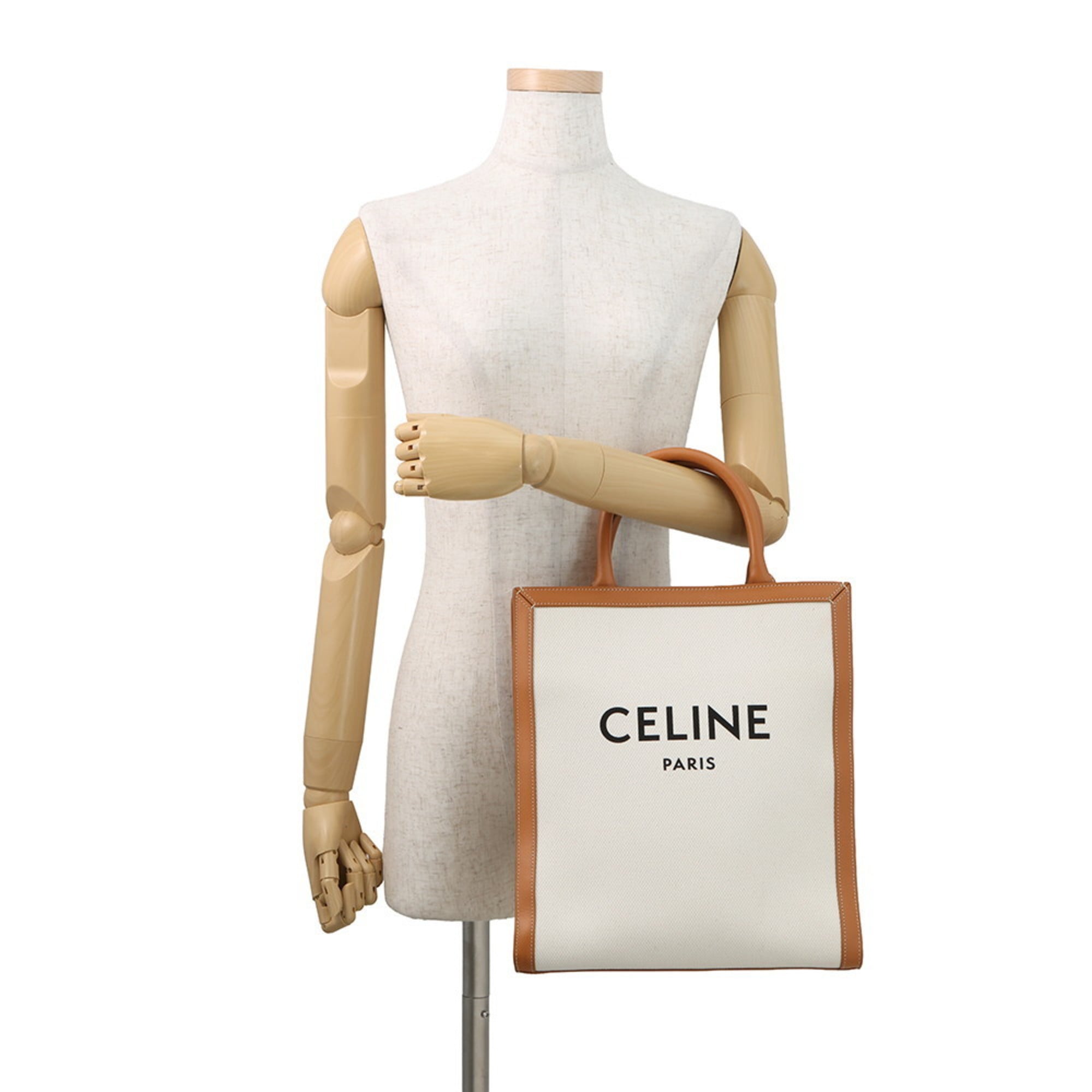 Celine Canvas Leather Handbag Shoulder Bag Tote Bag (Pre-Owned)