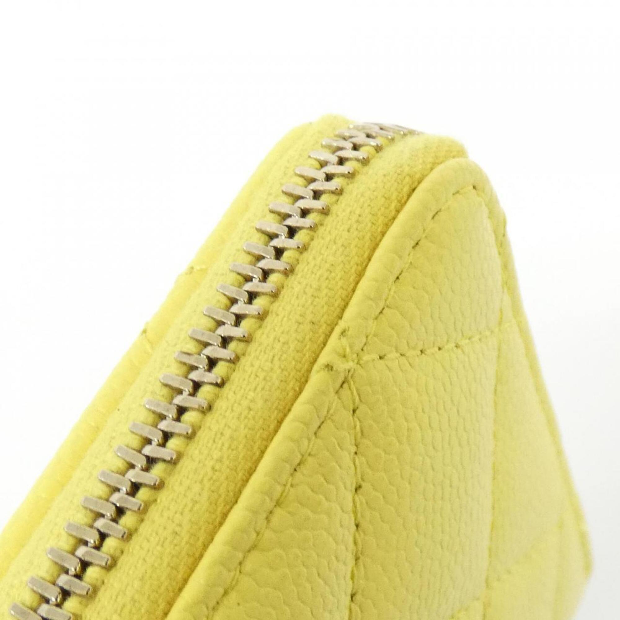 Chanel Yellow Grained Calfskin Wallet (Bi-Fold) (Pre-Owned)