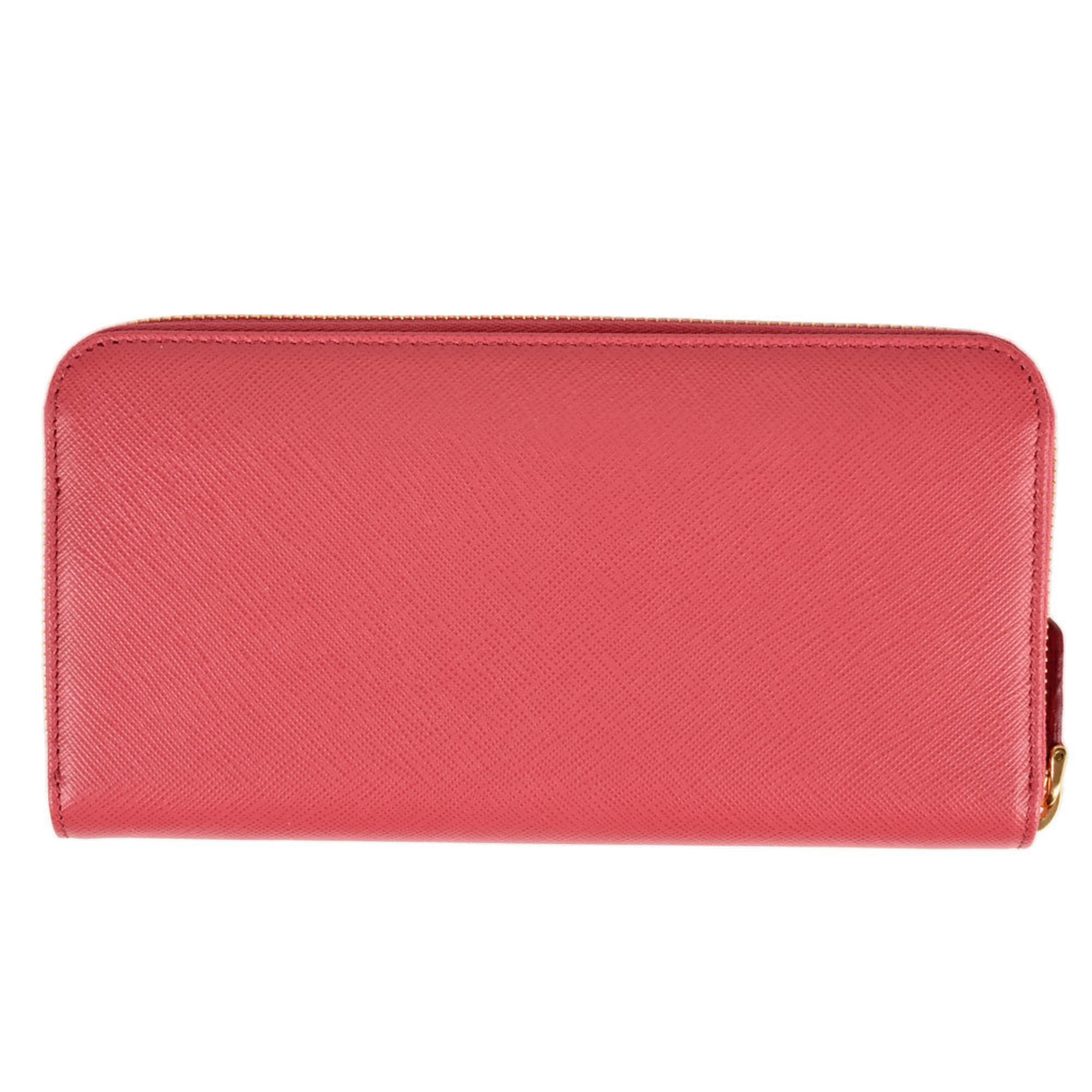 Prada Saffiano Pink Saffiano Long Wallet (Bi-Fold) (Pre-Owned)