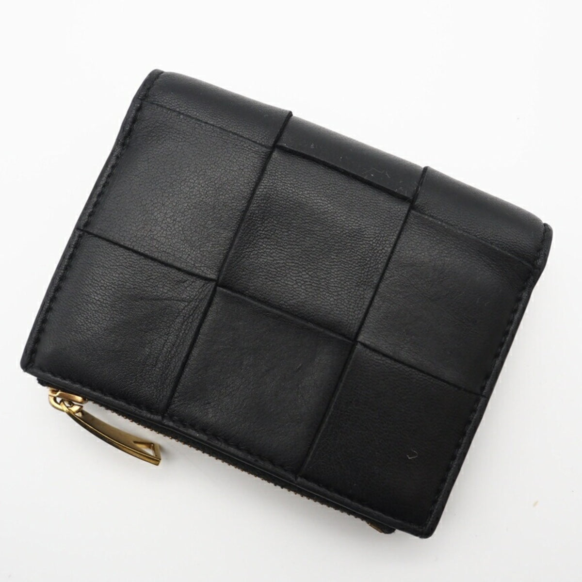 Bottega Veneta Intrecciato Black Intrecciato Wallet (Bi-Fold) (Pre-Owned)