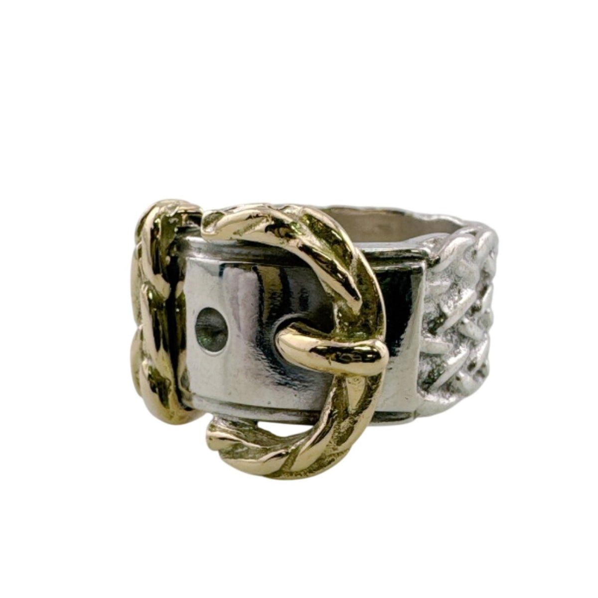 Hermes Silver Silver 925 Band Ring (Pre-Owned)