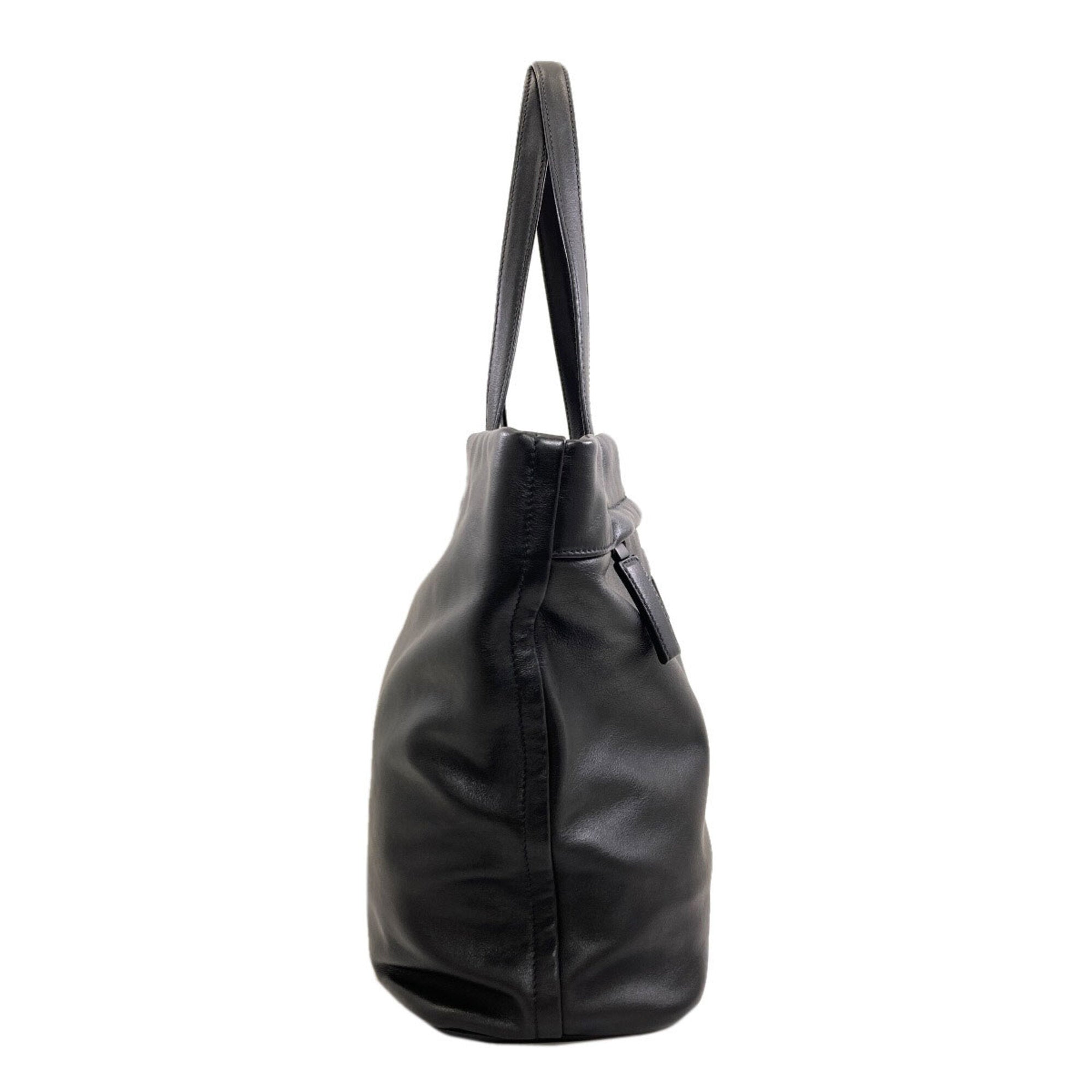 Prada Black Leather Tote Bag (Pre-Owned)