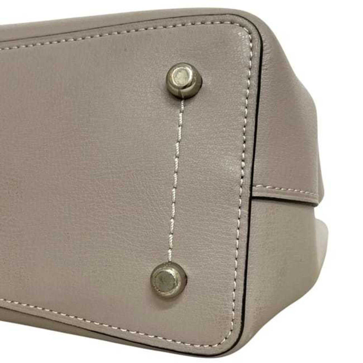 Coach Gray Leather Tote Bag (Pre-Owned)