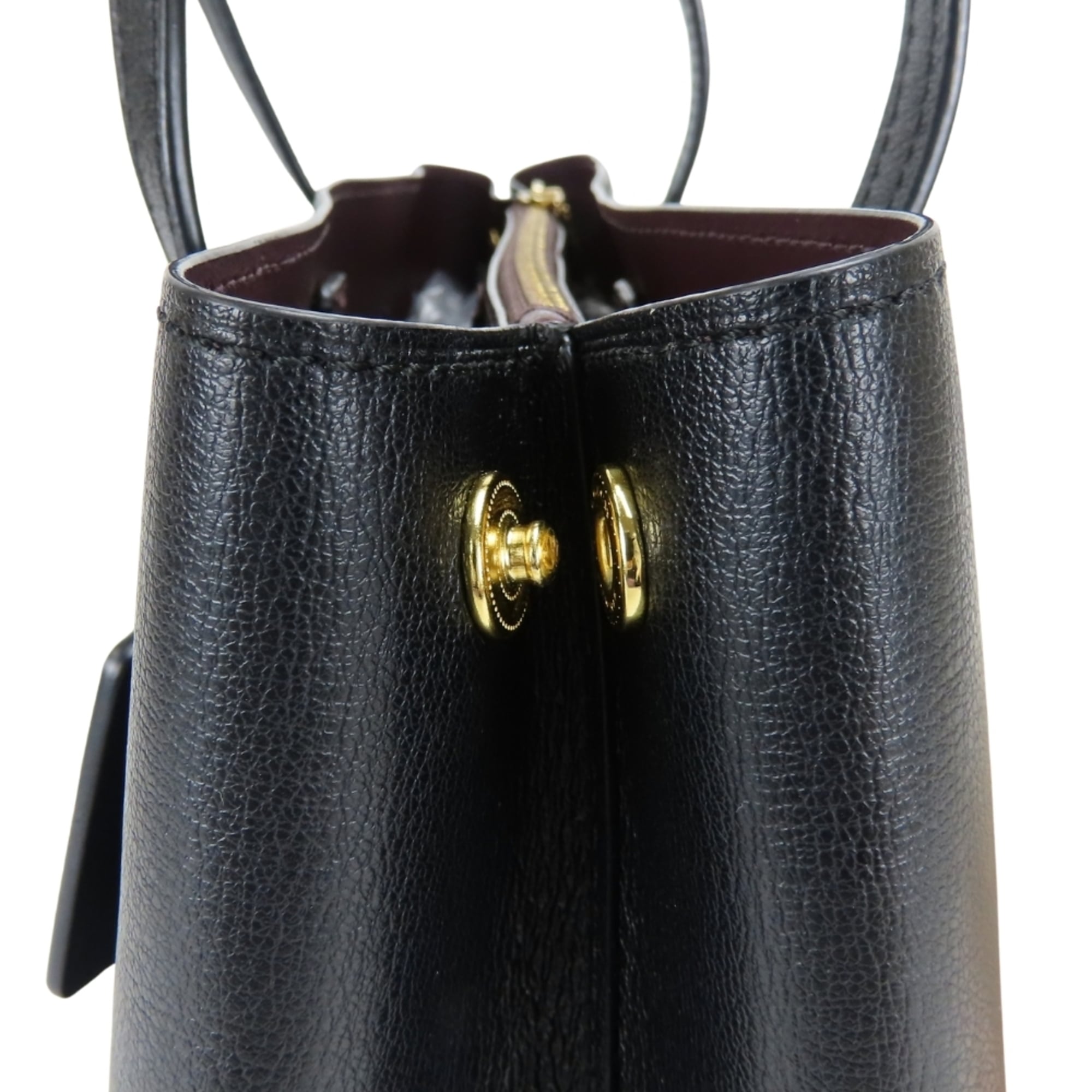 Coach Black Leather Tote Bag (Pre-Owned)