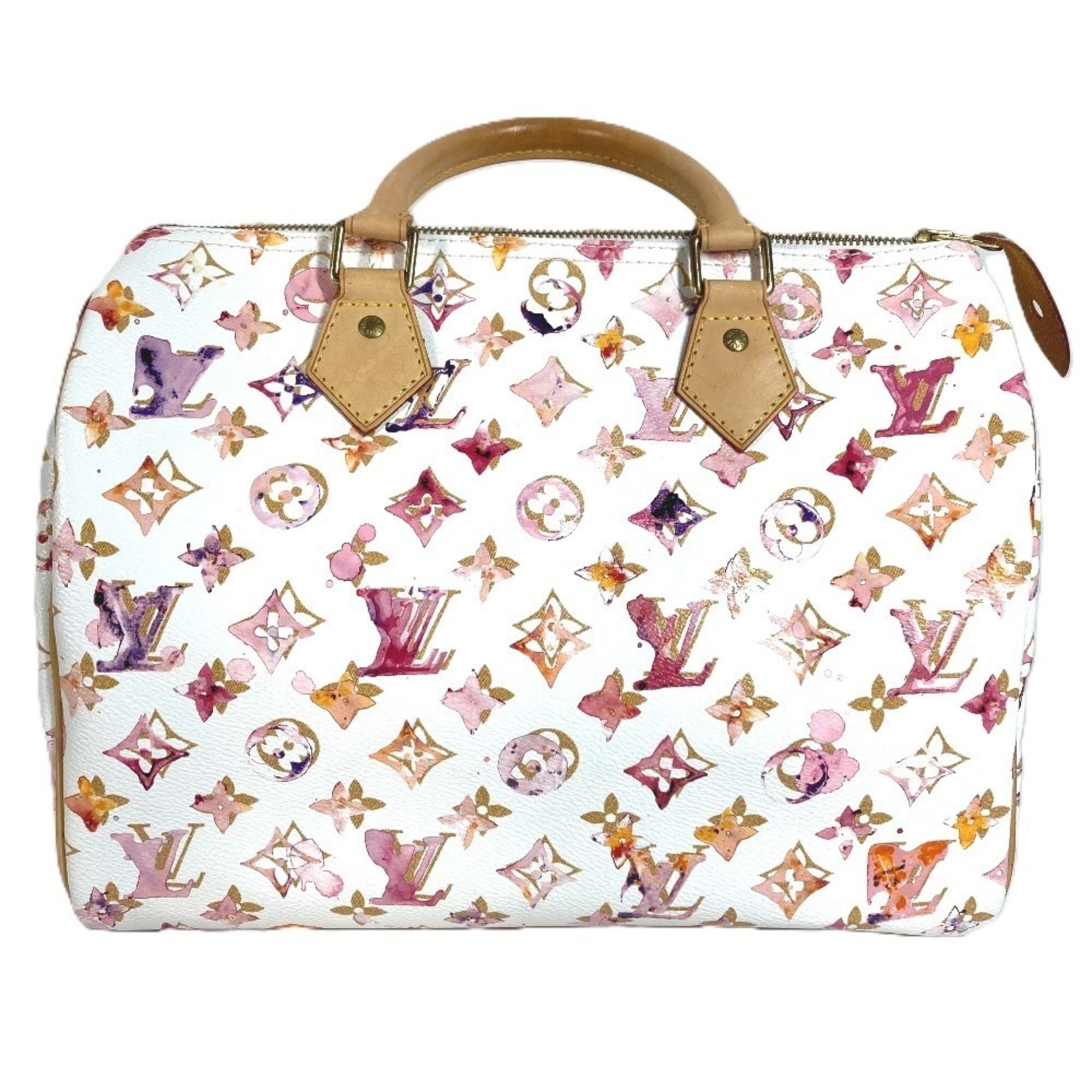 Louis Vuitton Multi-Color White Monogram Boston Bag Handbag (Pre-Owned)