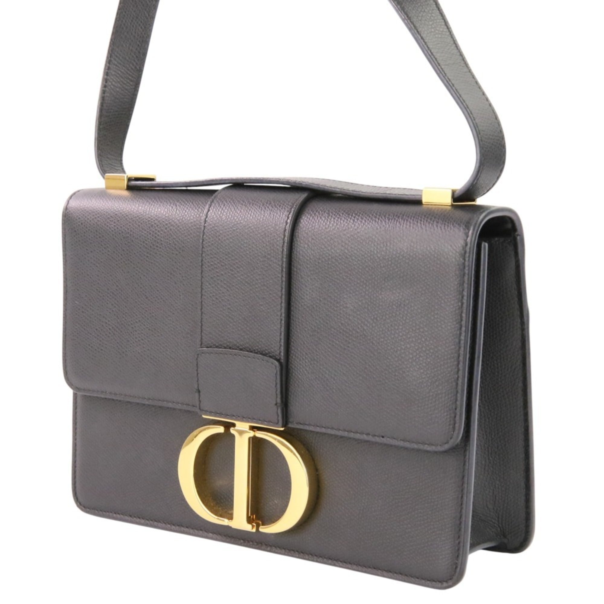Christian Dior Black Leather Shoulder Bag (Pre-Owned)