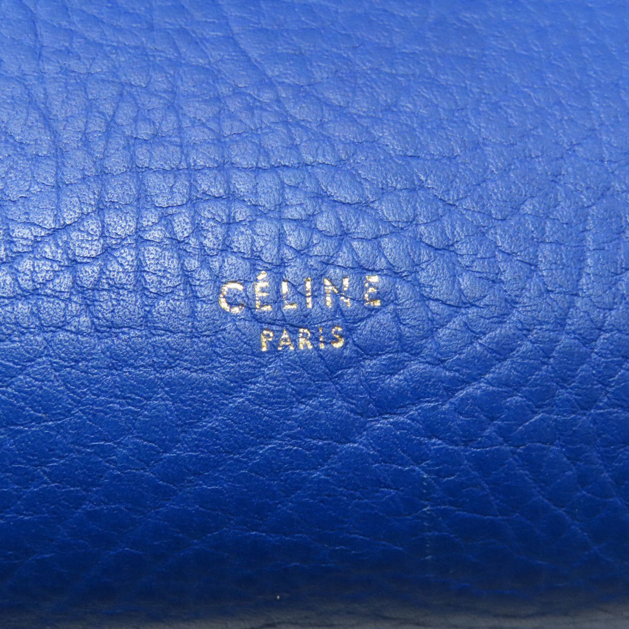 Celine Black Blue Brown Leather Handbag (Pre-Owned)