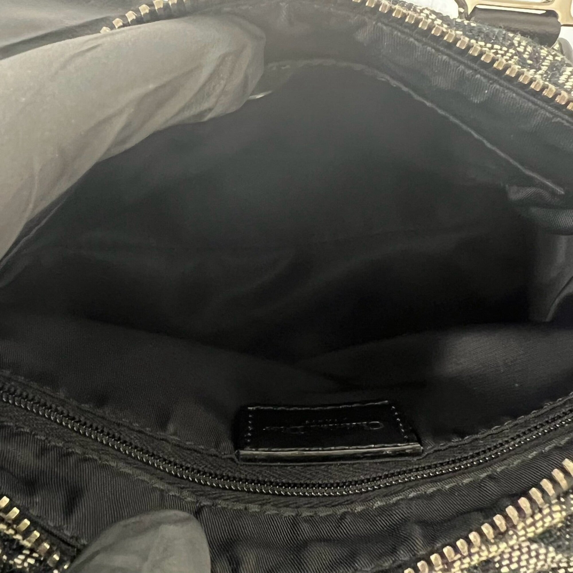 Christian Dior Black Canvas Leather Boston Bag Handbag (Pre-Owned)